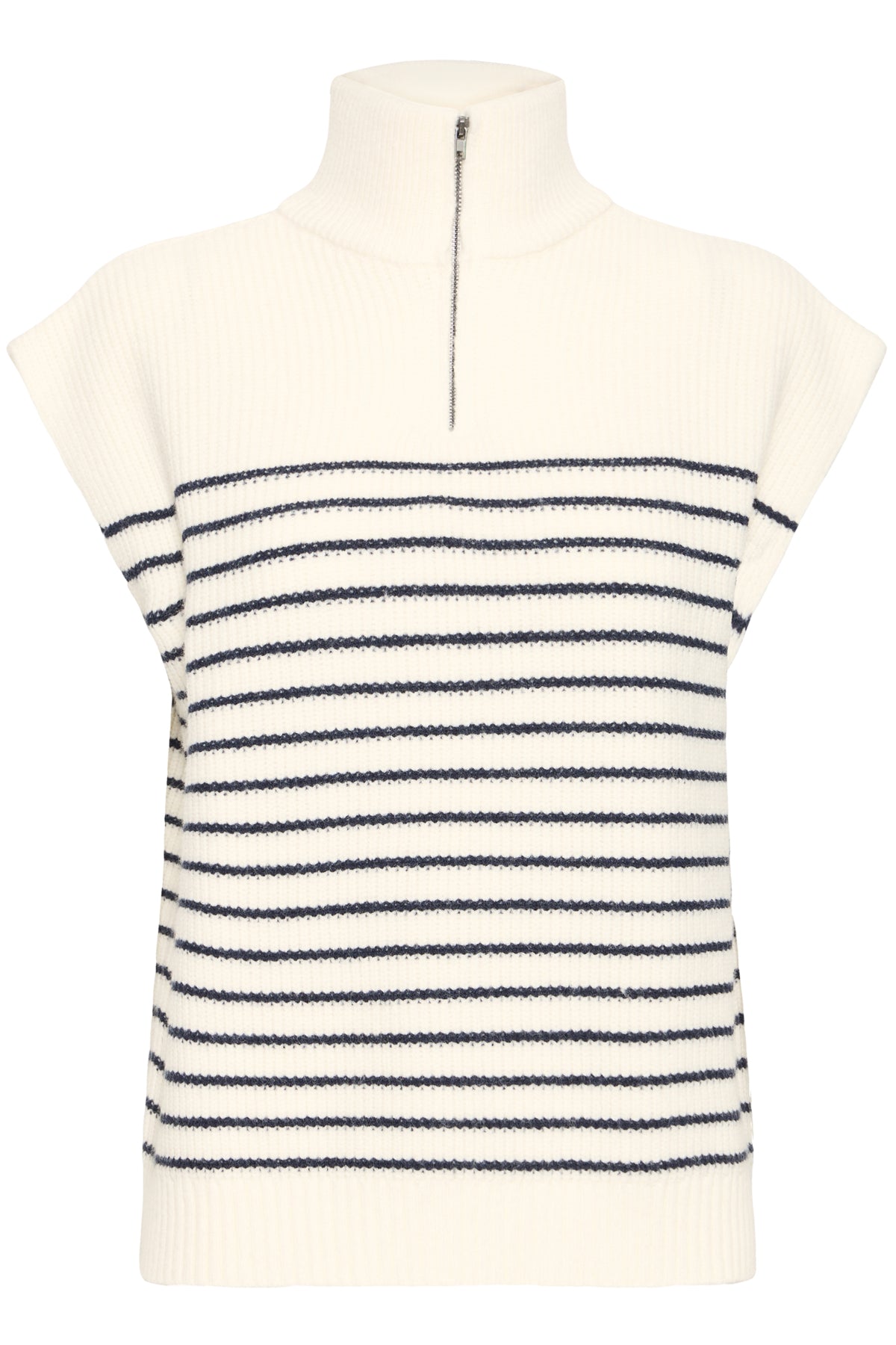 Fransa VINNA Waistcoat - Stripe Navy Blazer