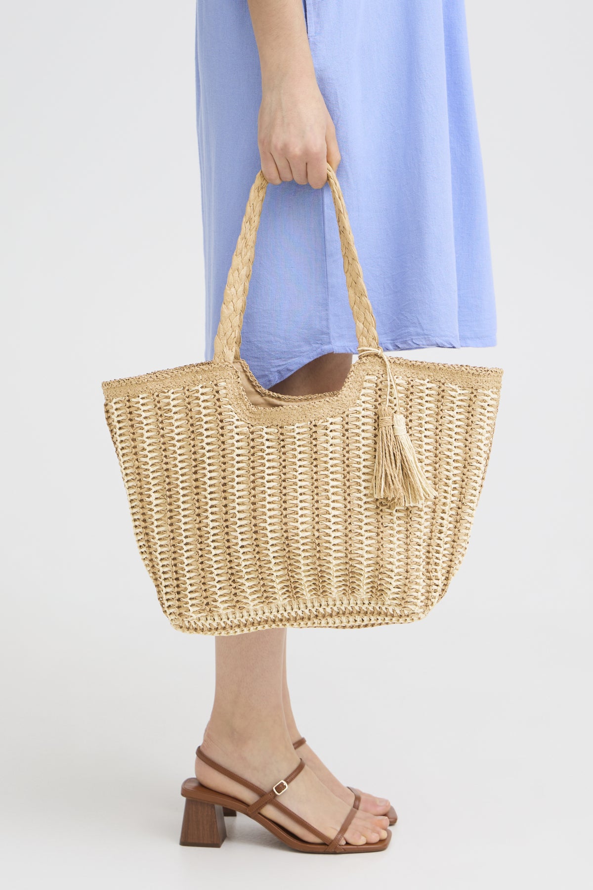 Fransa PAOLA Straw Shopper - Mountain Trail