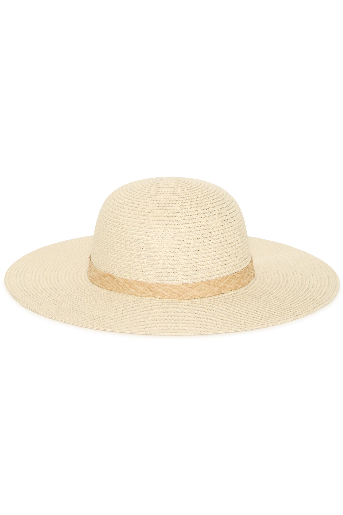 Fransa AUGUSTINA Straw Hat - Grey Morn