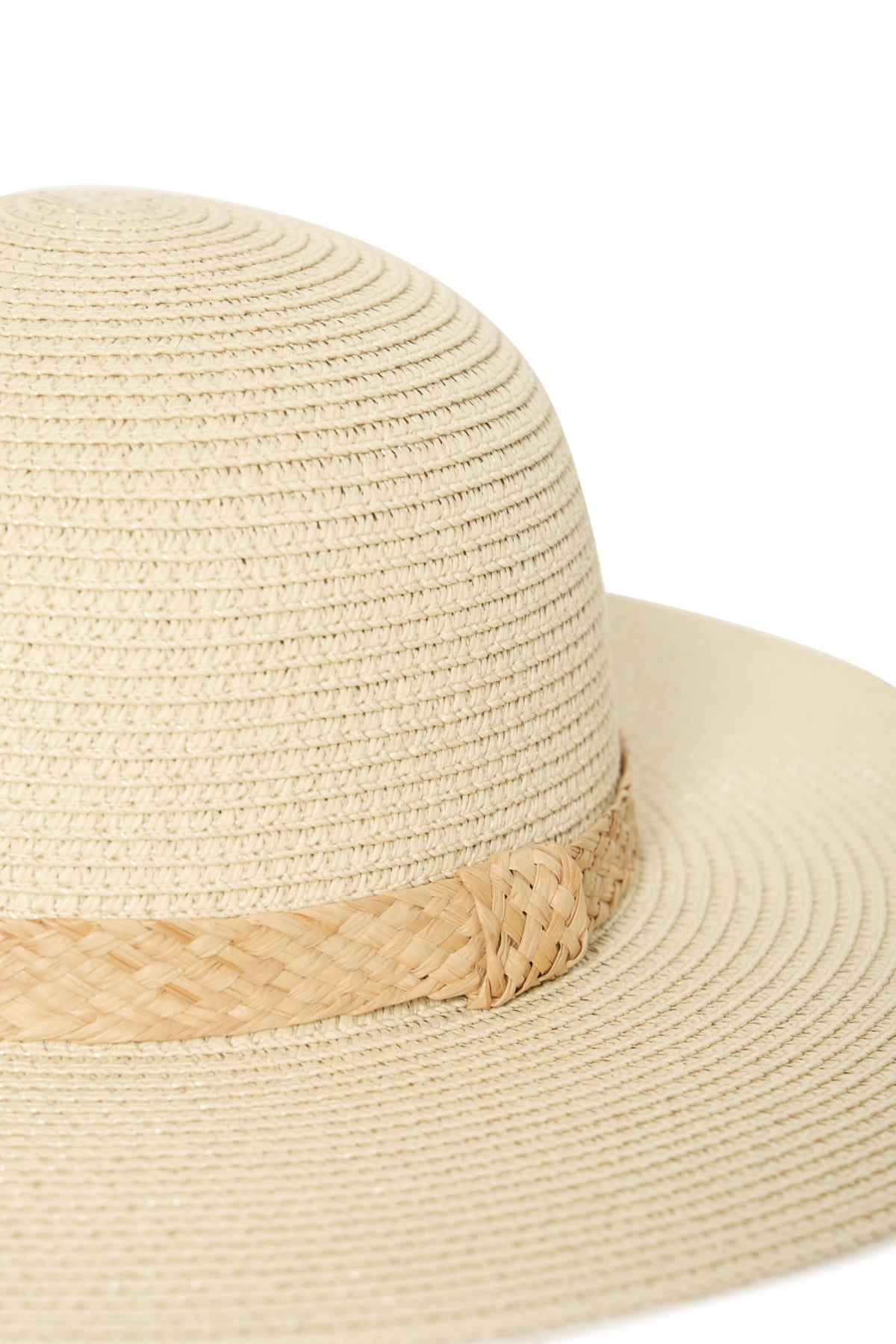Fransa AUGUSTINA Straw Hat - Grey Morn