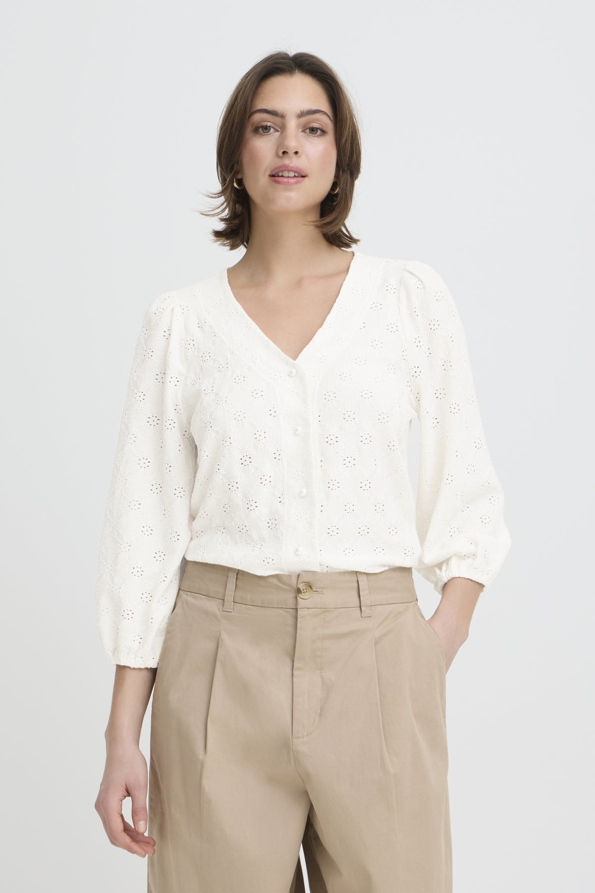 Fransa IMIRA Shirt - Blanc De Blanc