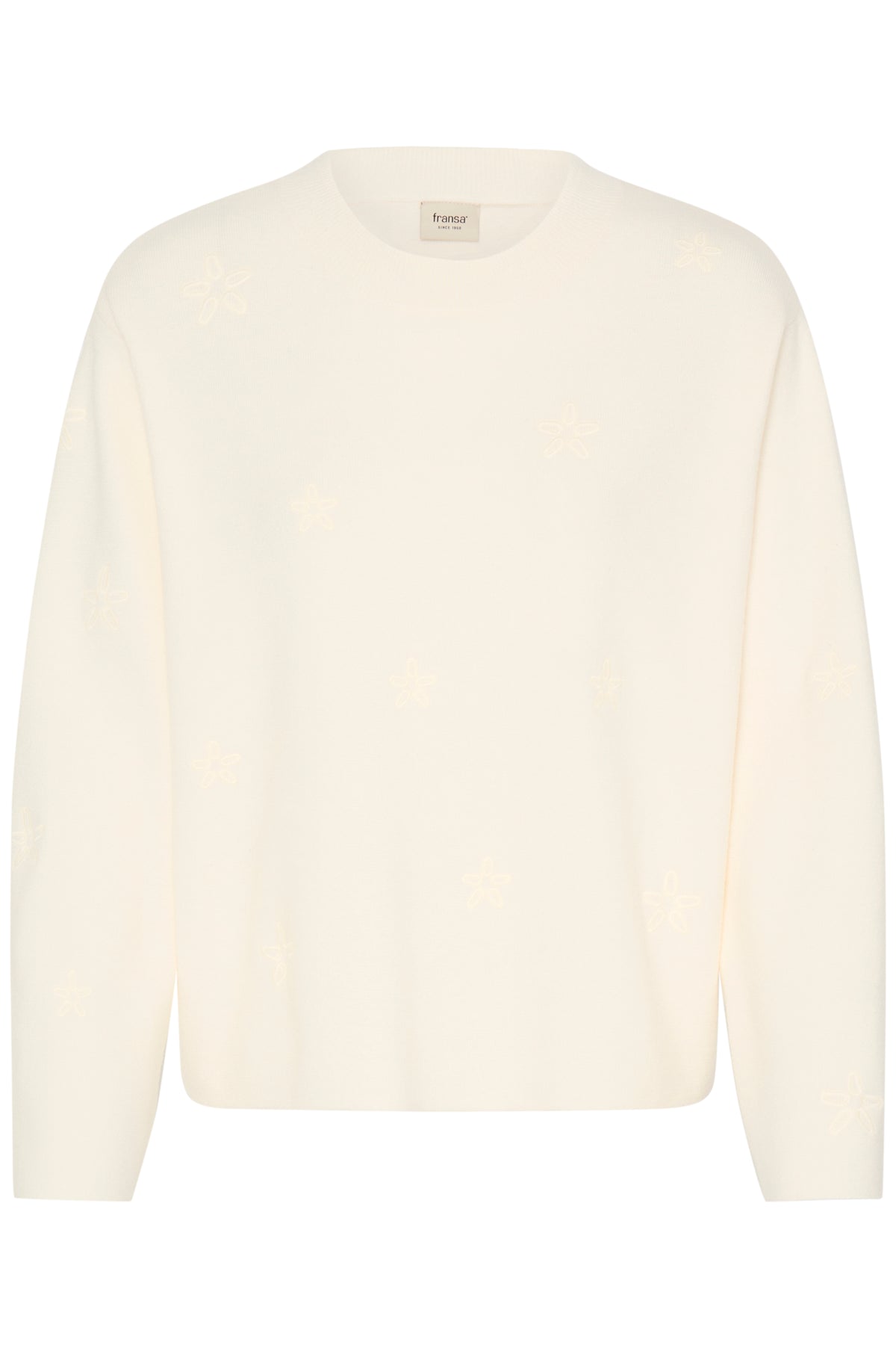 Fransa VERA Knitted Jumper - Whisper White