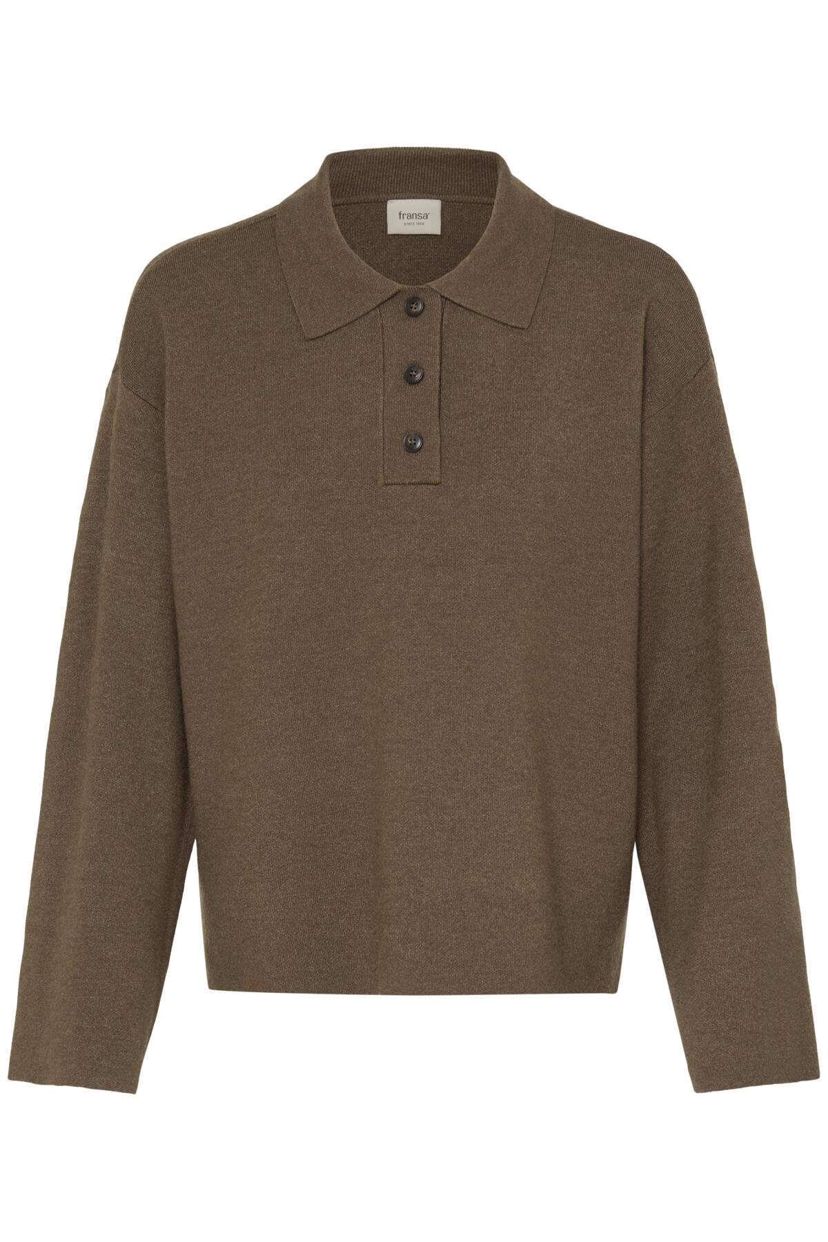 Fransa VIOLETA Jumper - Rain Drum Melange