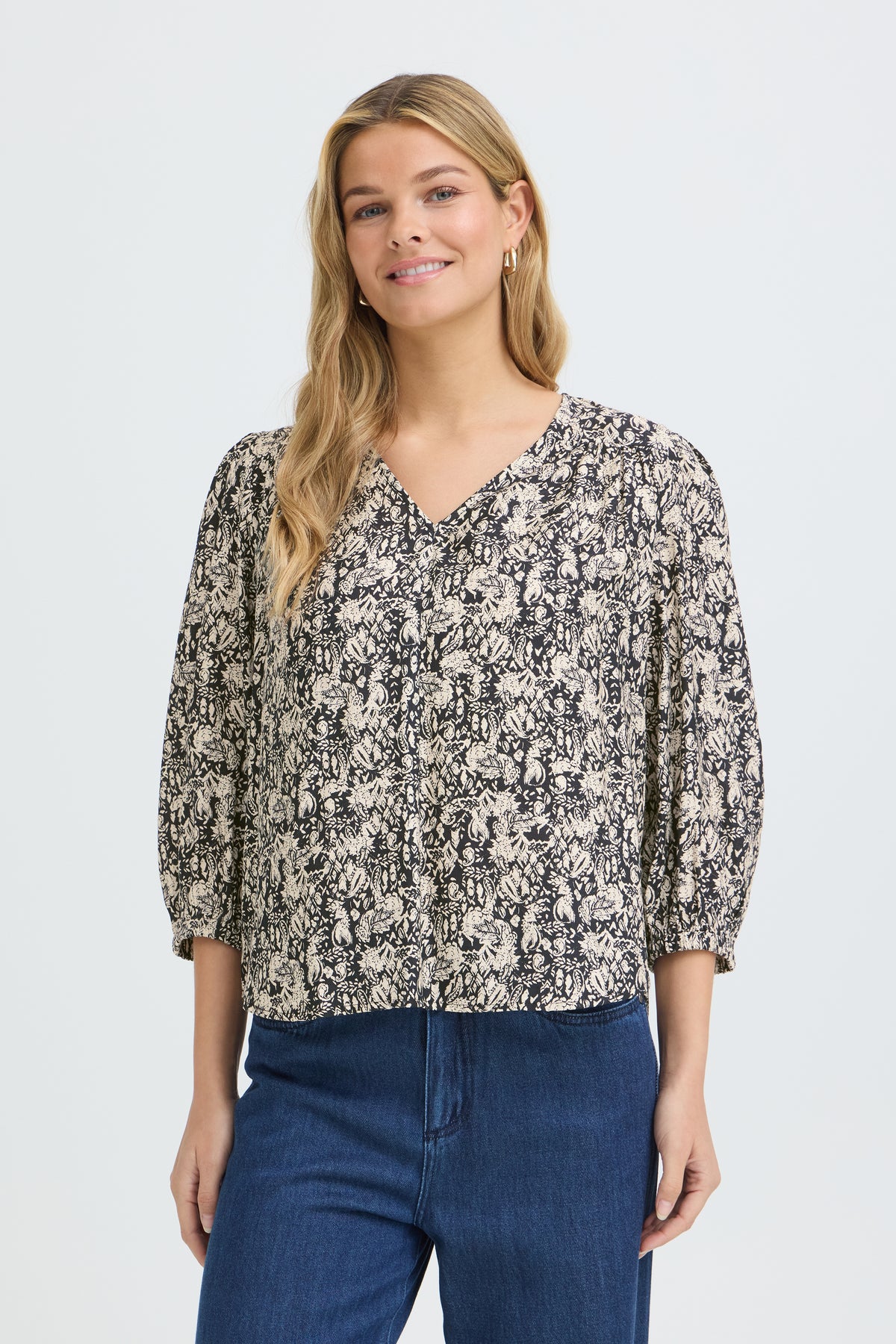 Fransa ARIANA Blouse - Floral Paisley Salute