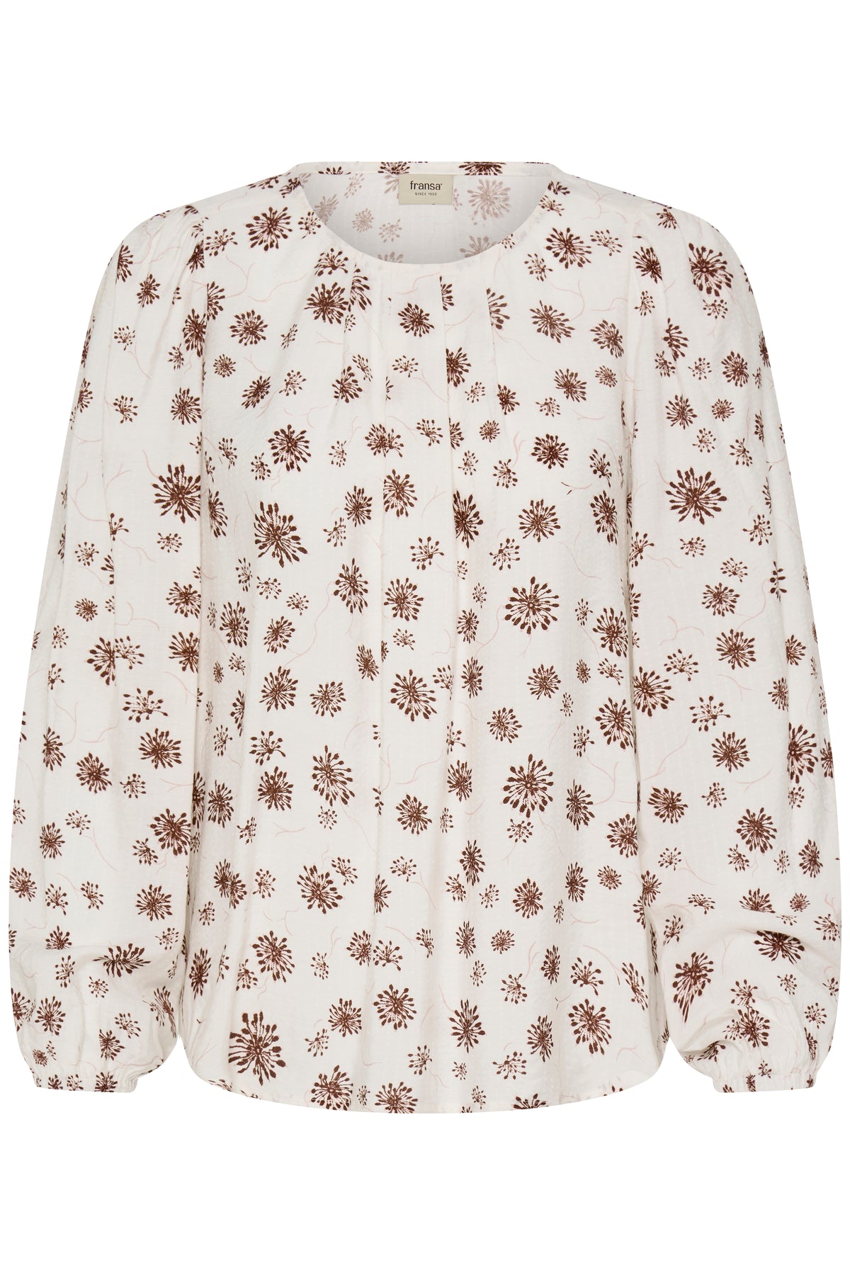 Fransa KALIA Blouse - Whisper White With Red