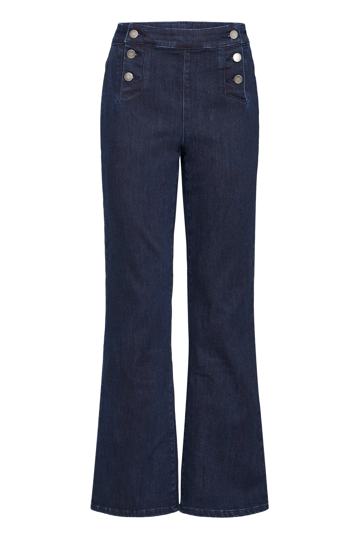 Fransa LISSI HANNA Flared Jeans - Indigo Blue Denim