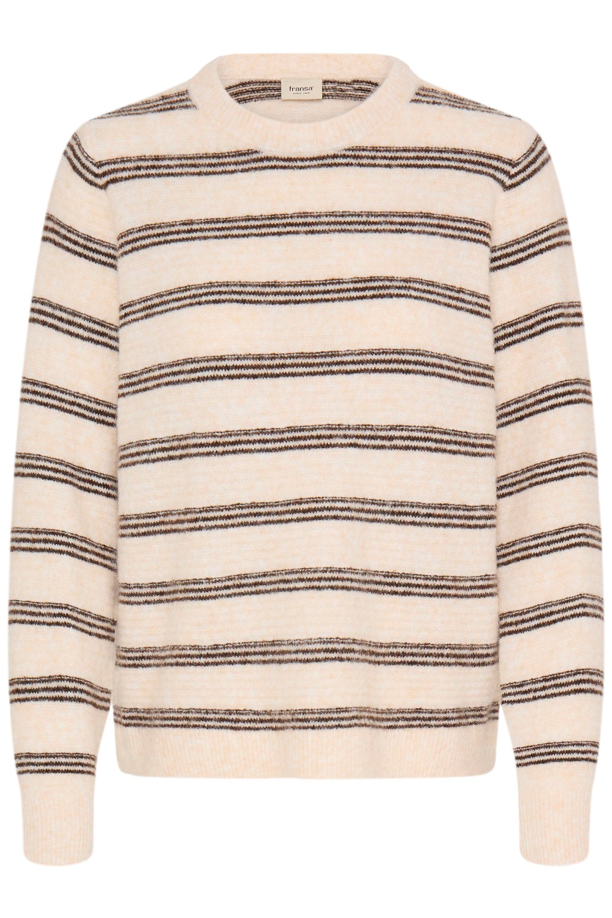 Fransa KENDRA Jumper - Oatmeal Stripe