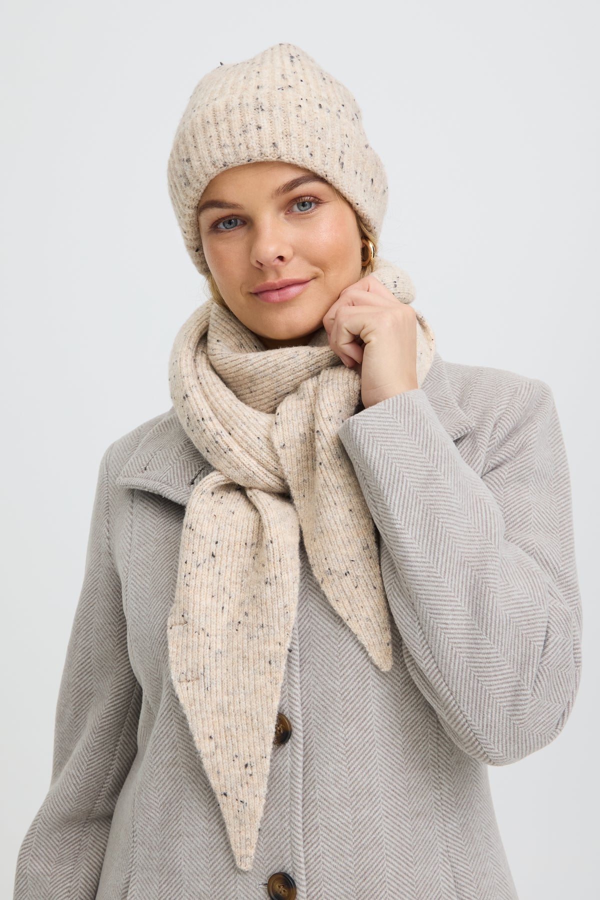 Fransa NANNA Scarf - String Melange