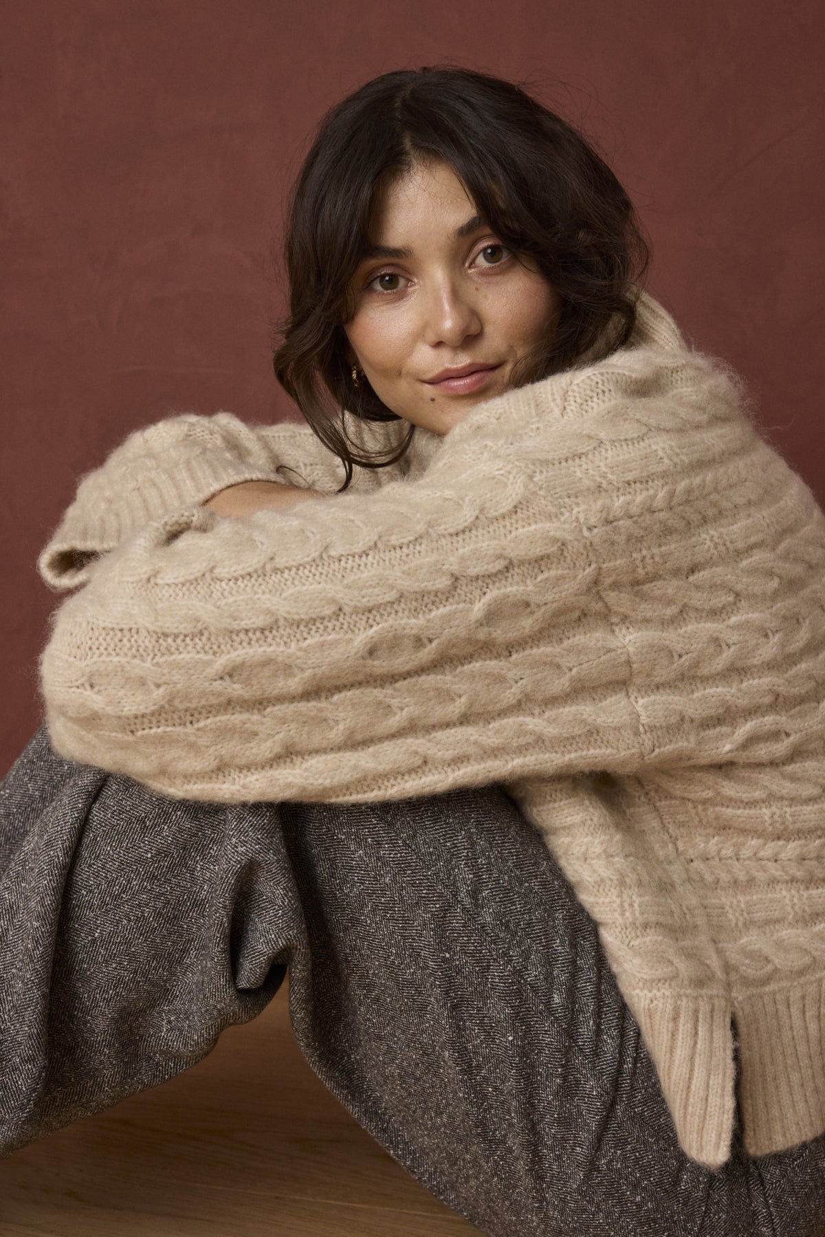 Fransa SASHA Jumper - Oatmeal Melange