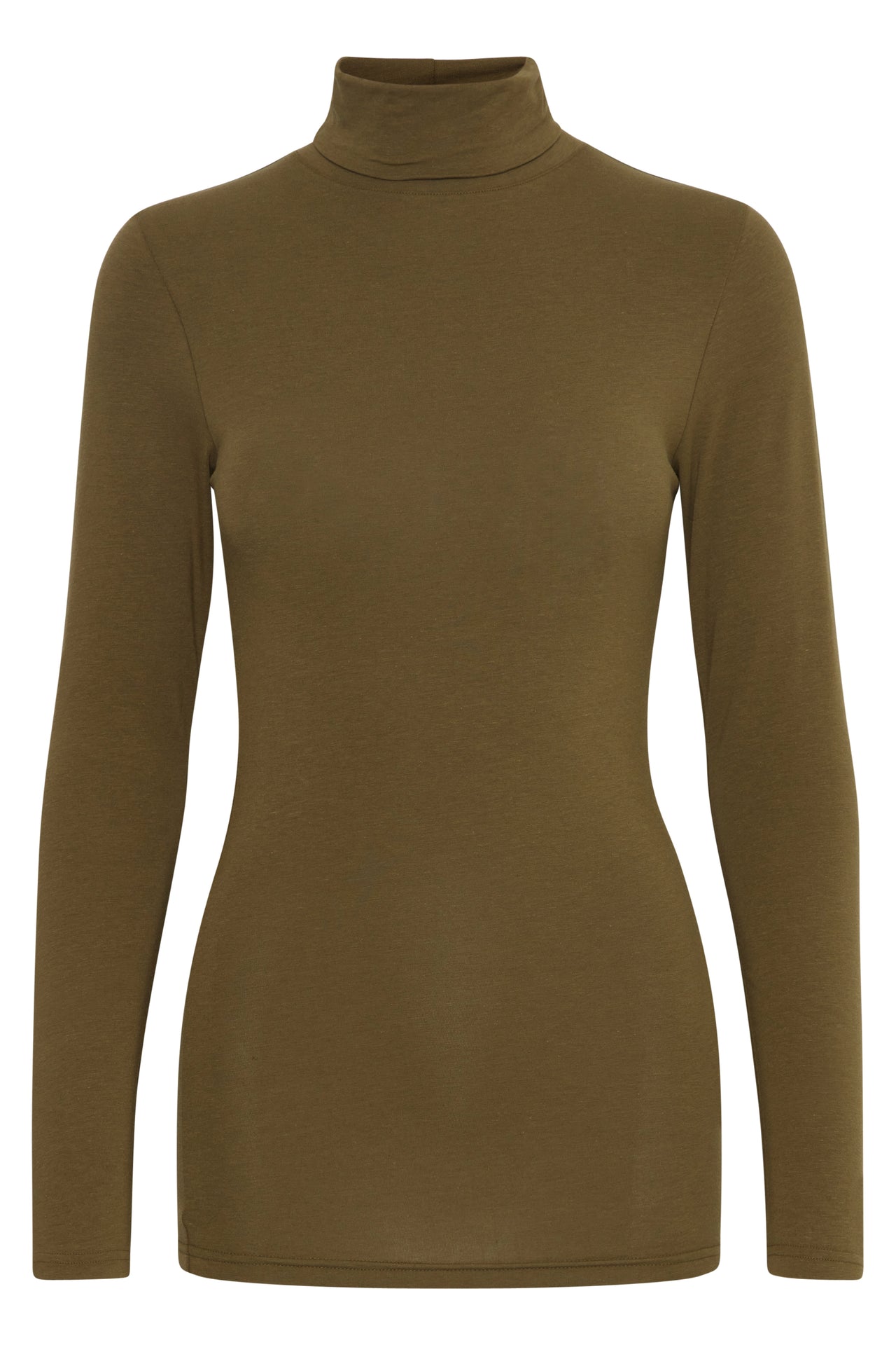 B Young Roll Neck Jumper - Khaki