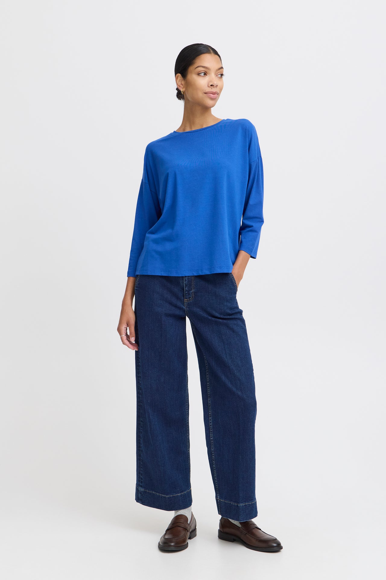 B Young KOMMA Cropped Jeans - Ink Blue Denim