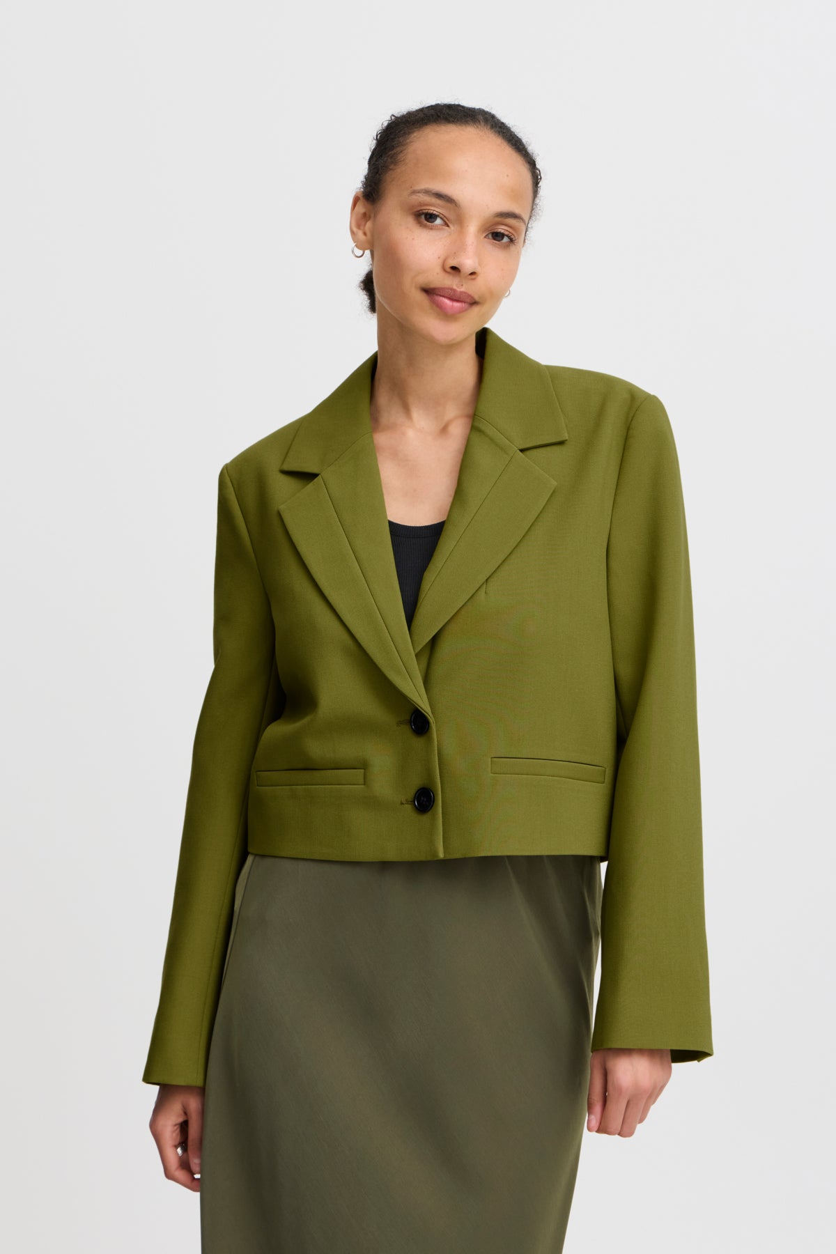 B Young DENOA Short Blazer - Green