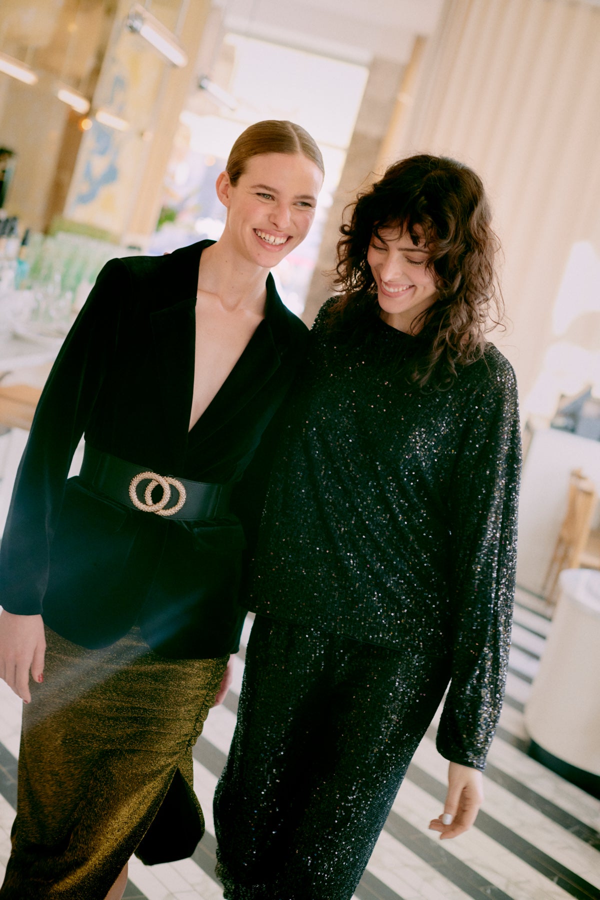 B Young TACHA Skirt - Gold Mix