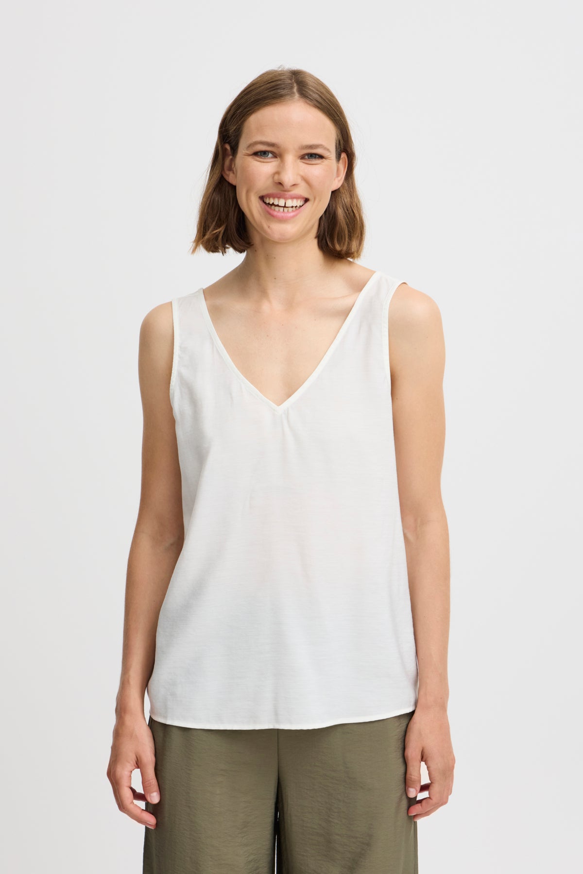 B.young White Hailey Sleeveless Top