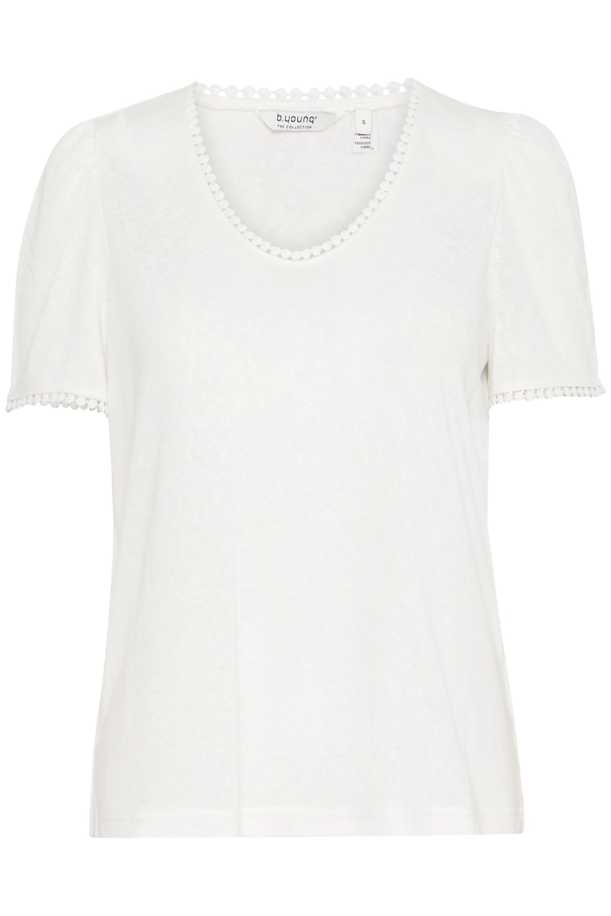B. young White Stephanie T-Shirt