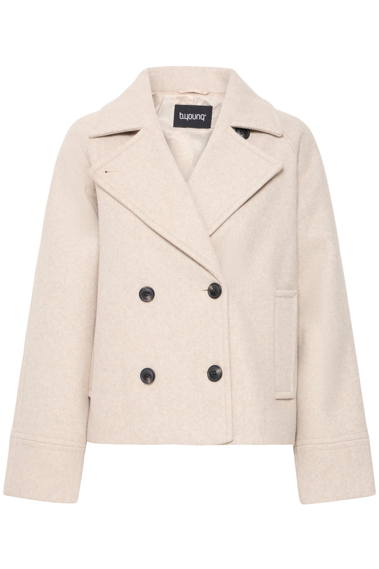 B Young CILIA Short Jacket - Humus Melange