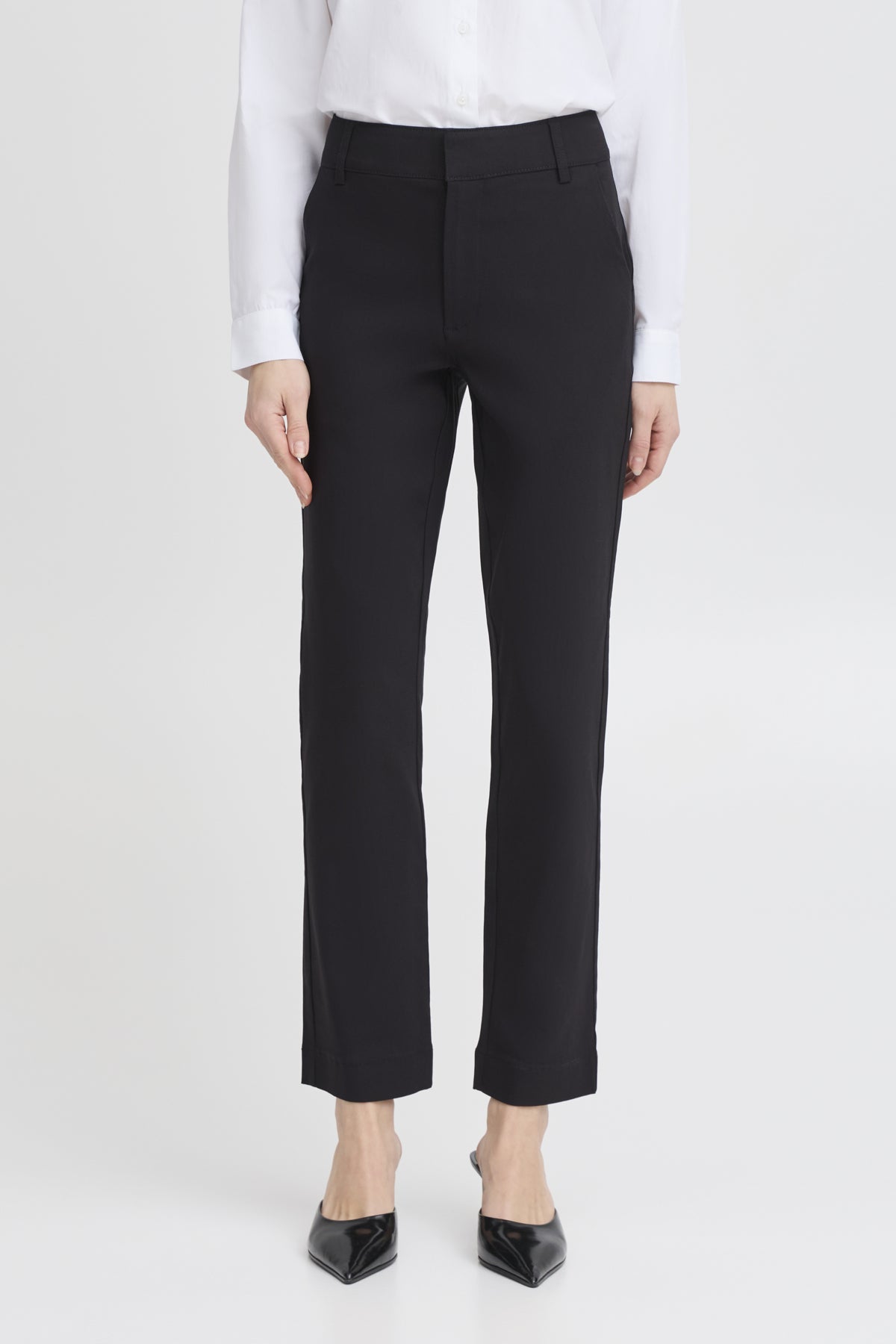 B Young Dixi Straight Trousers - Black