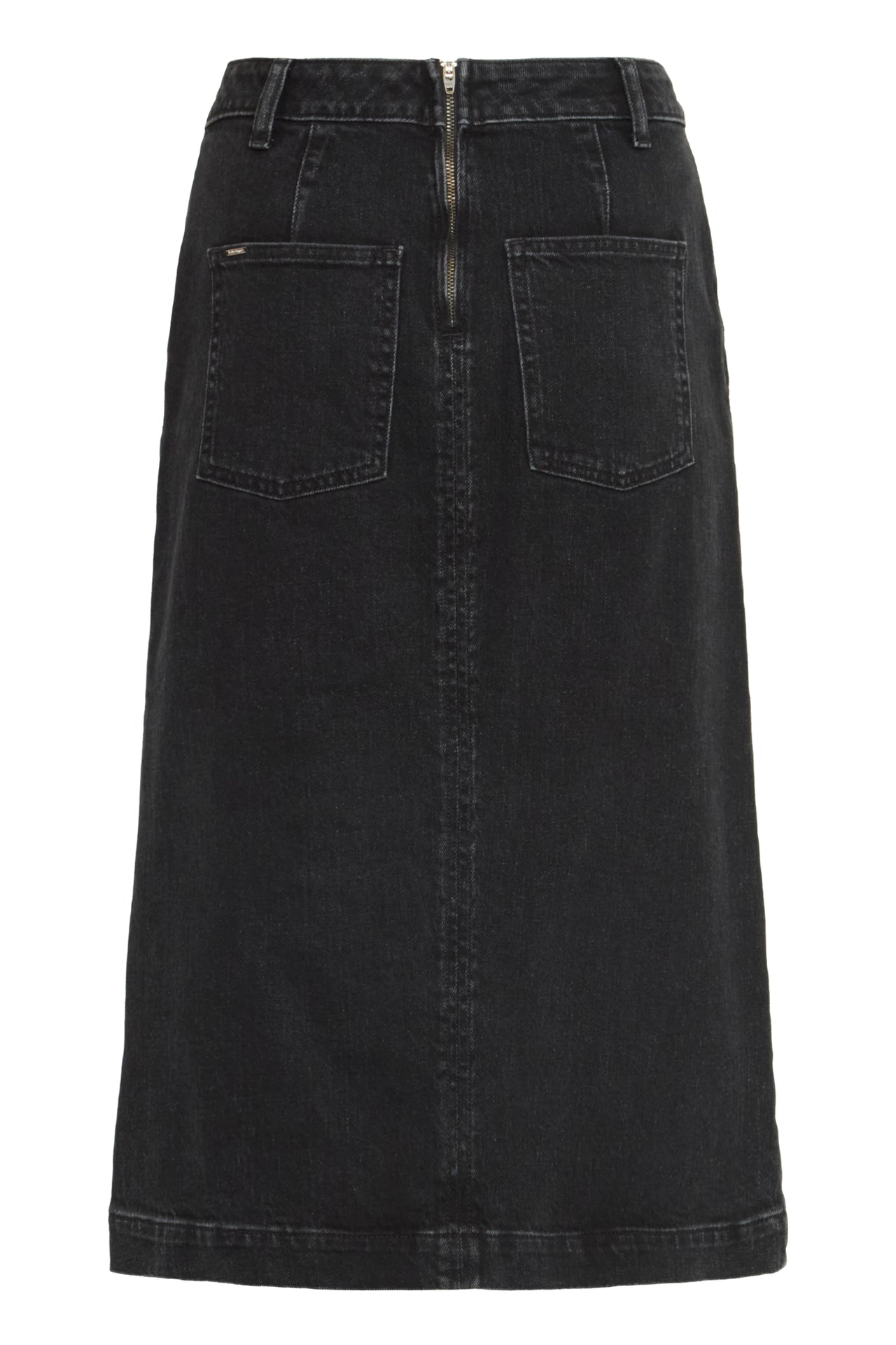 B Young LARA Button Skirt - Black Denim