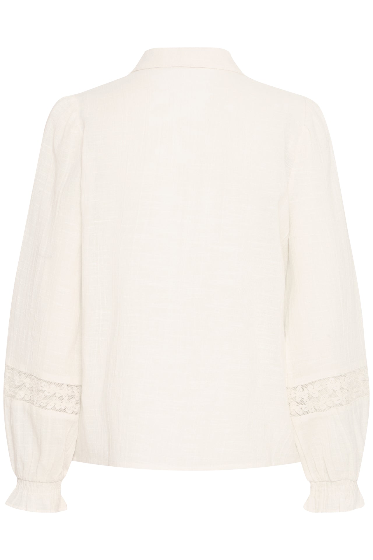 B Young JUNIAN Lace Cotton Shirt - Marshmallow