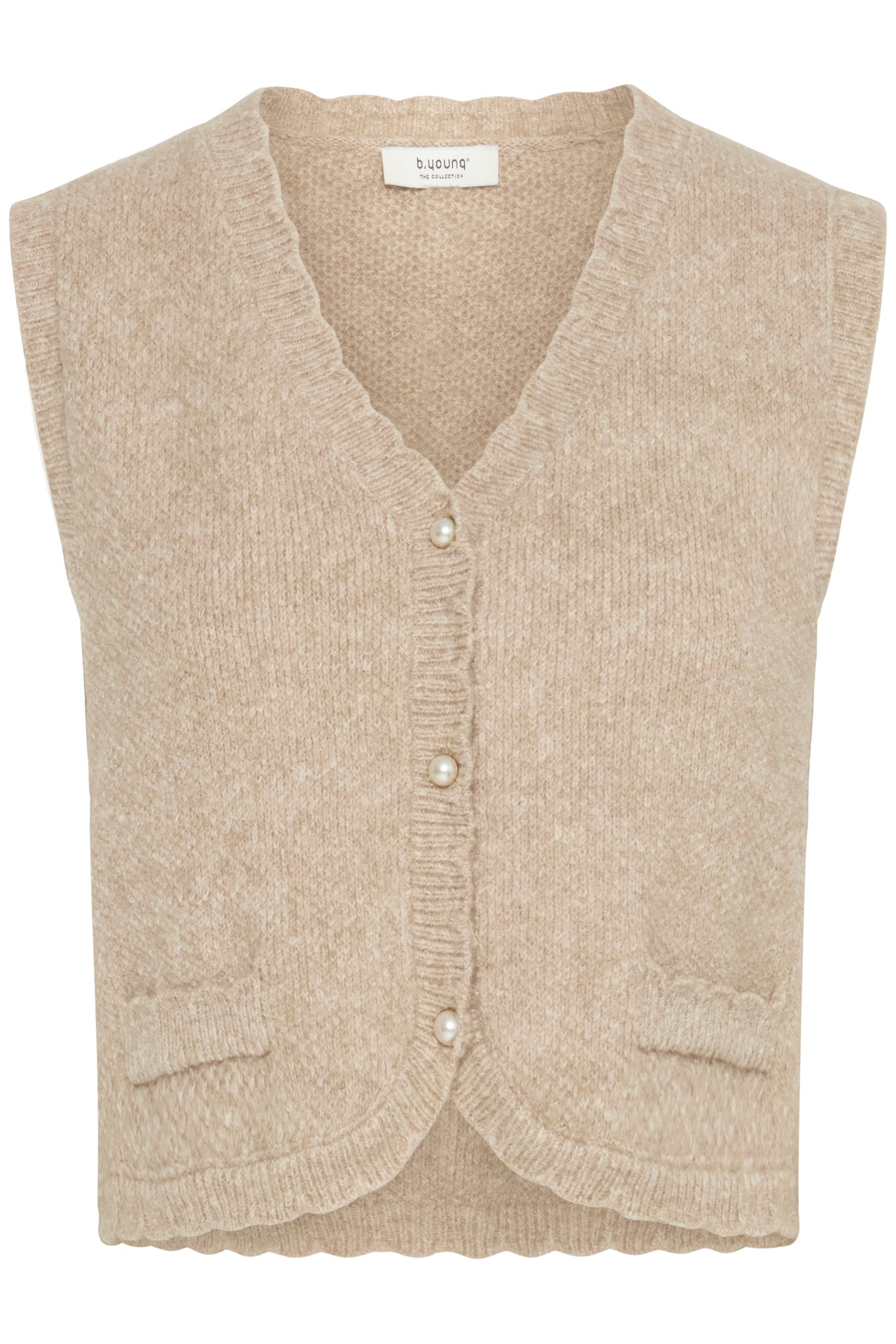 B Young NADIKA Waistcoat - String Melange