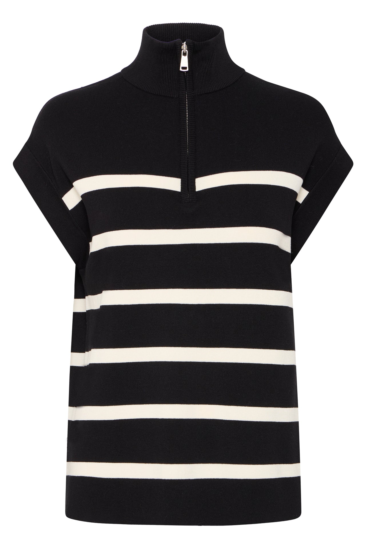 B Young MORLA Zipper Vest - Black Mix
