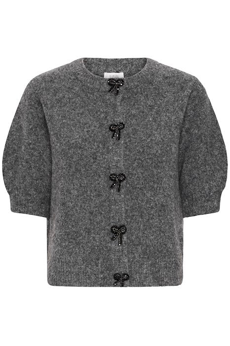 B Young OMEA DECO Cardigan - Dark Grey Melange