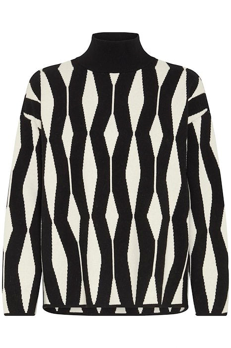B Young OTARI Jacquard Jumper - Meteorite
