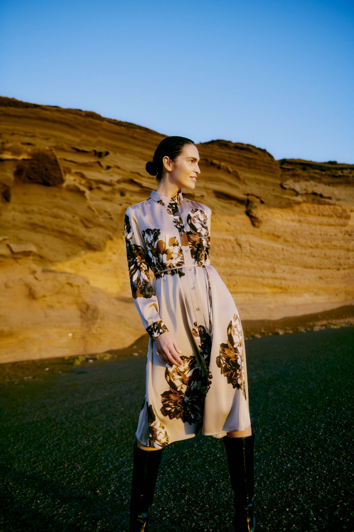 B Young JANNIKE Shirt Dress - String Mega Flower