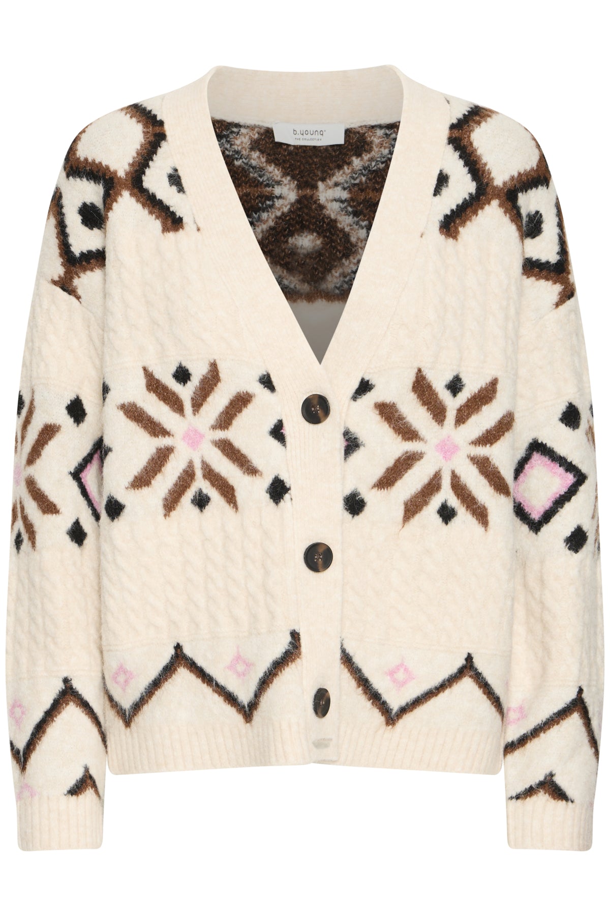 B Young MELPA Cardigan - Birch Melange