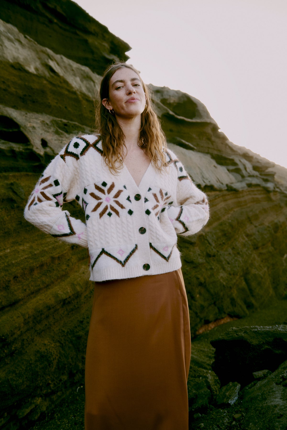 B Young MELPA Cardigan - Birch Melange