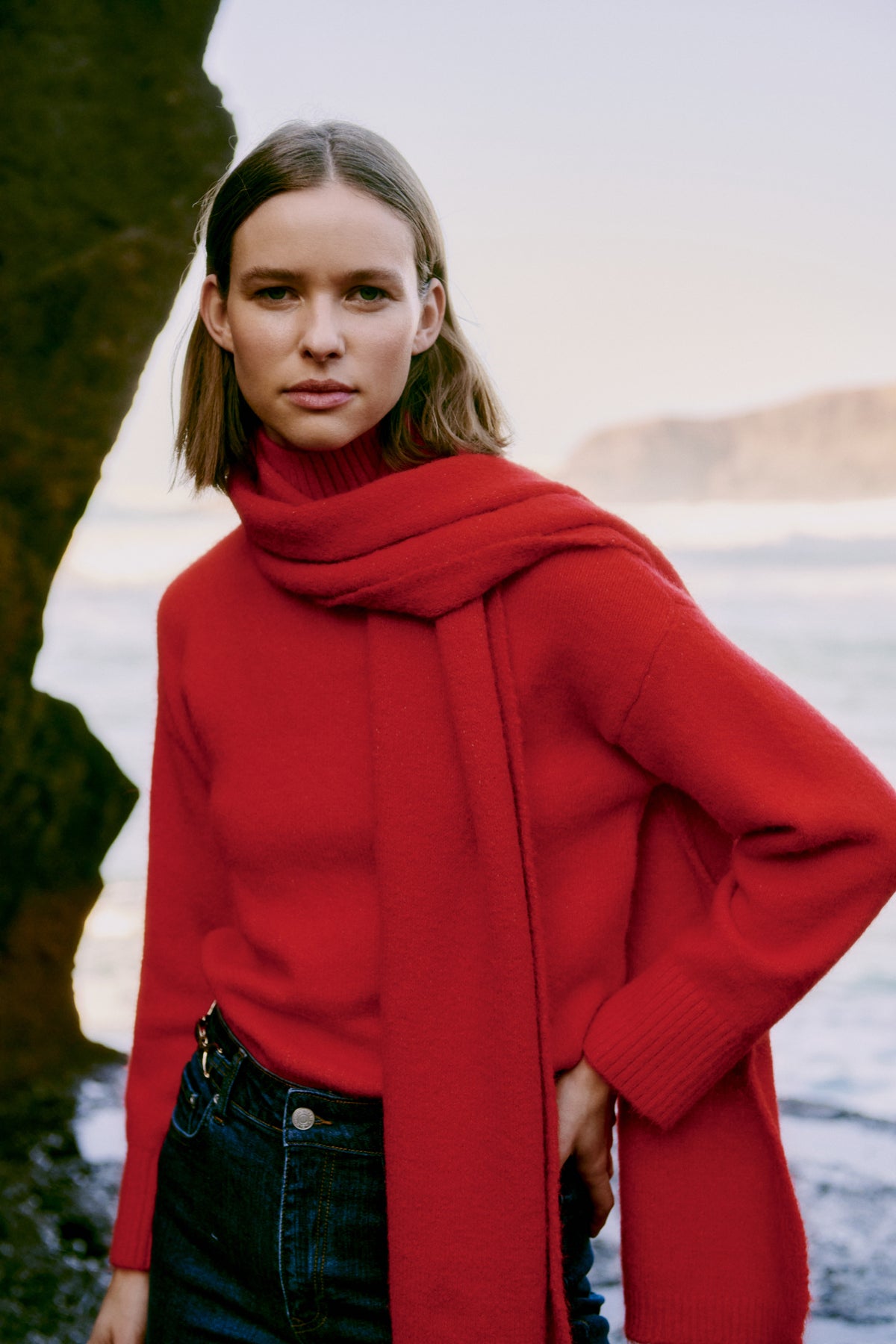 B Young OLMA Turtleneck Jumper - Barbados Cherry