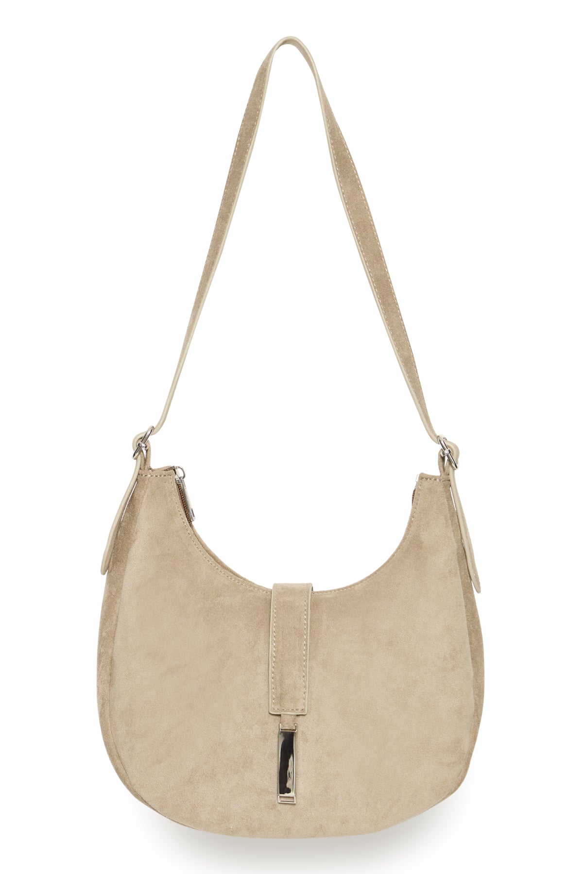 B Young Vuede Suede Beige Small Bag - Tiger's Eye