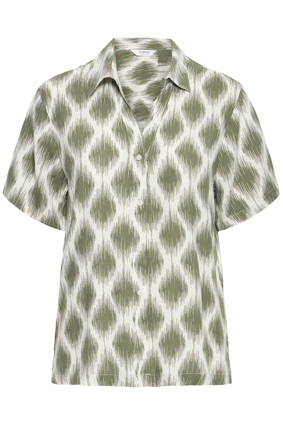 B Young JOELLA Shirt - Ogee Ikat Kalamata