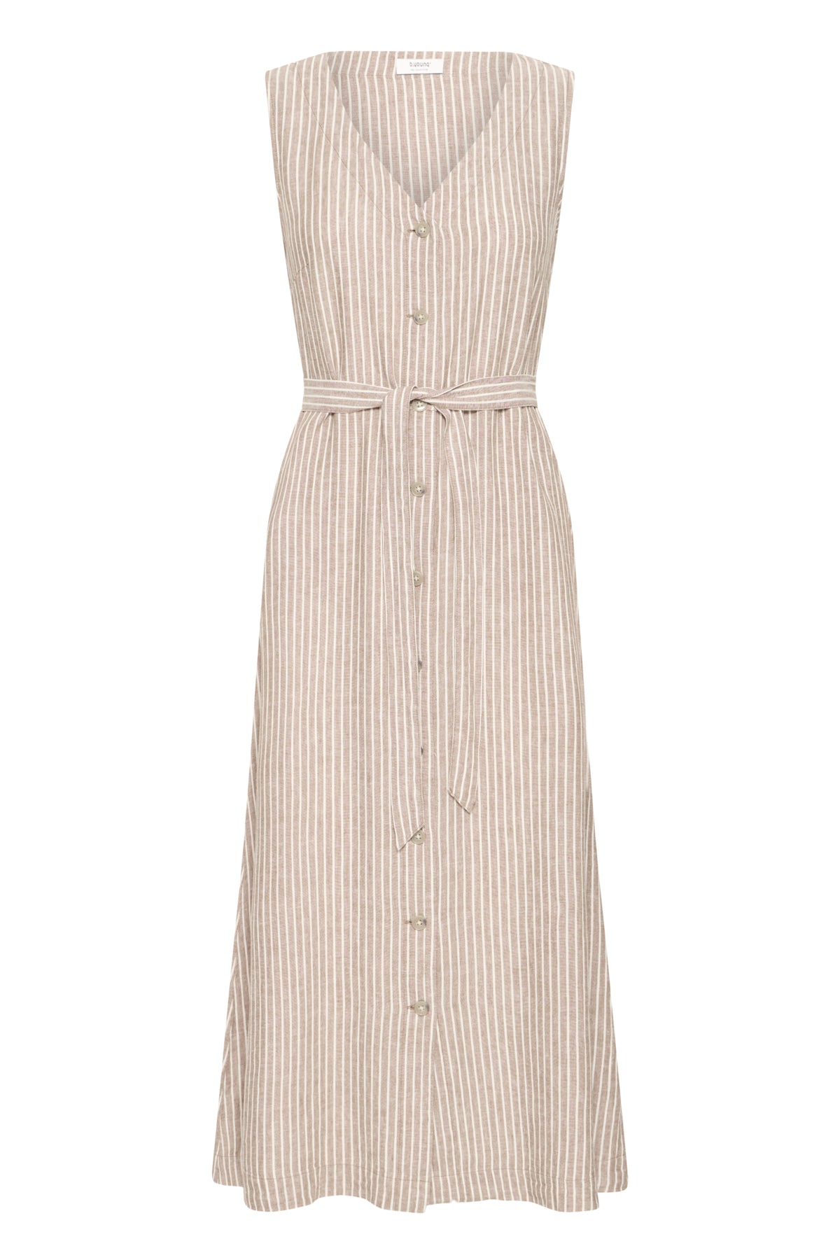 B Young FALAKKA Button Dress - Woodsmoke Stripe