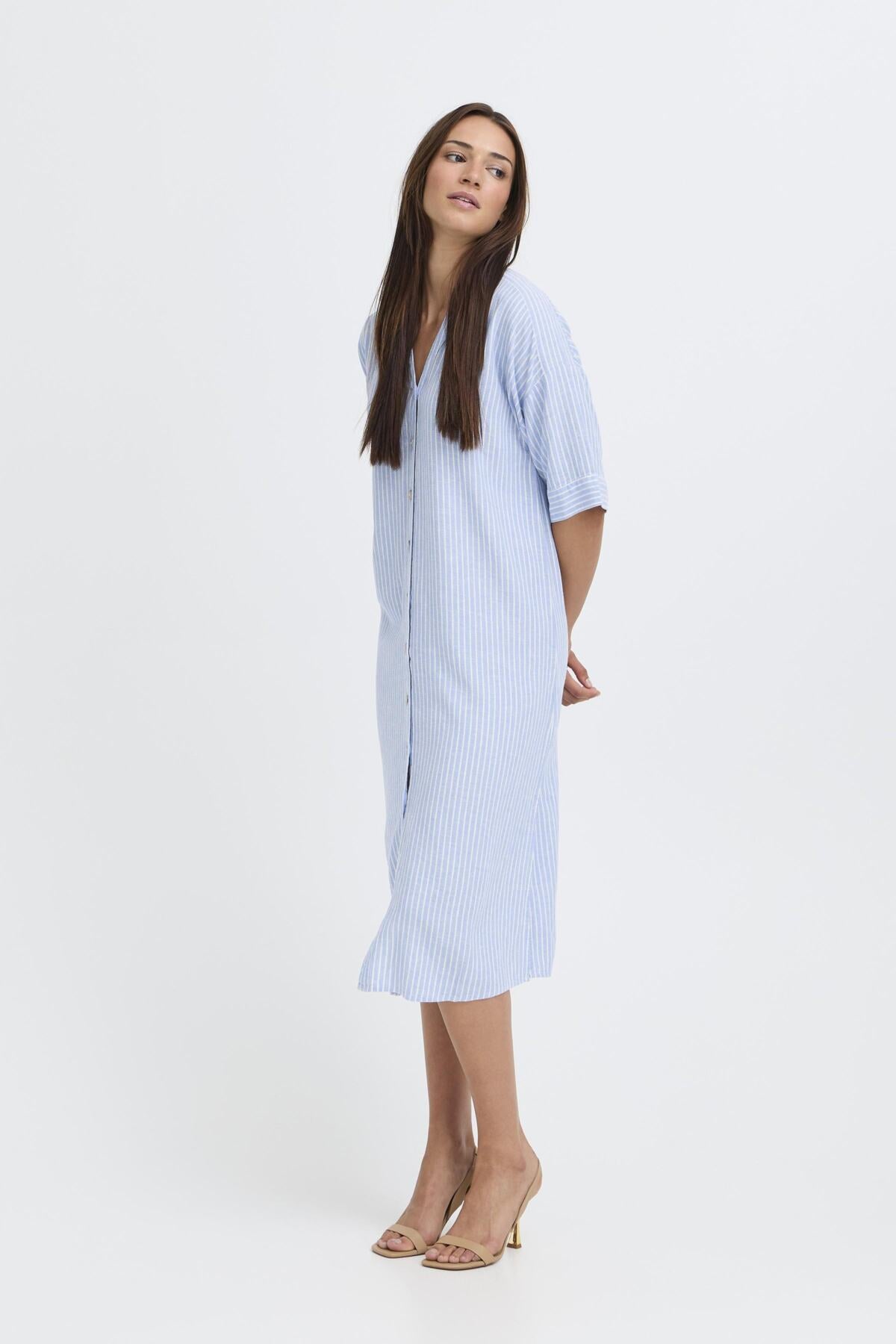 B Young FALAKKA Shirt Dress - Della Robbia Blue Stripe