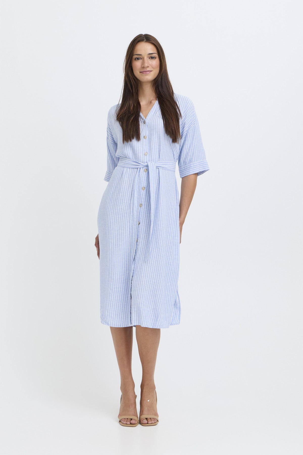 B Young FALAKKA Shirt Dress - Della Robbia Blue Stripe