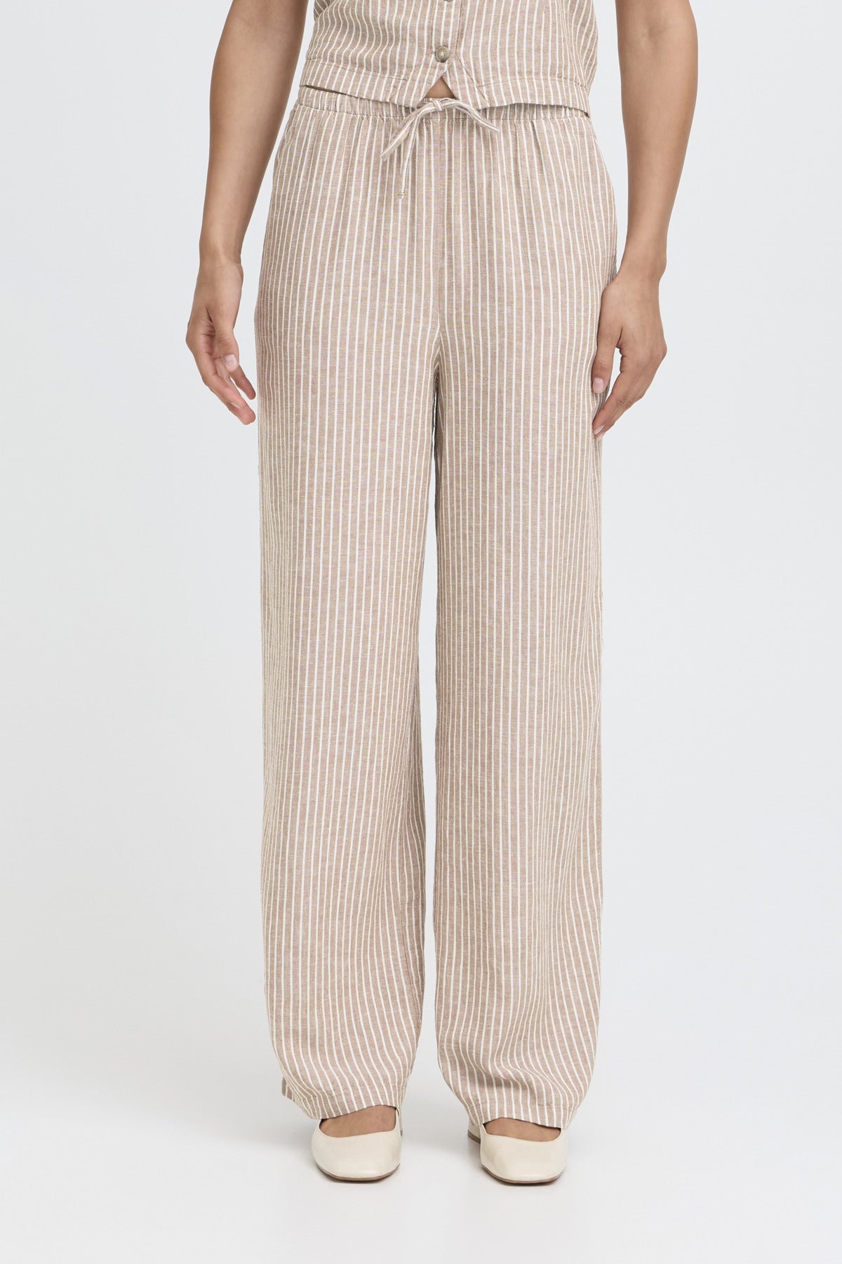 B Young FALAKKA Trousers - Woodsmoke Stripe
