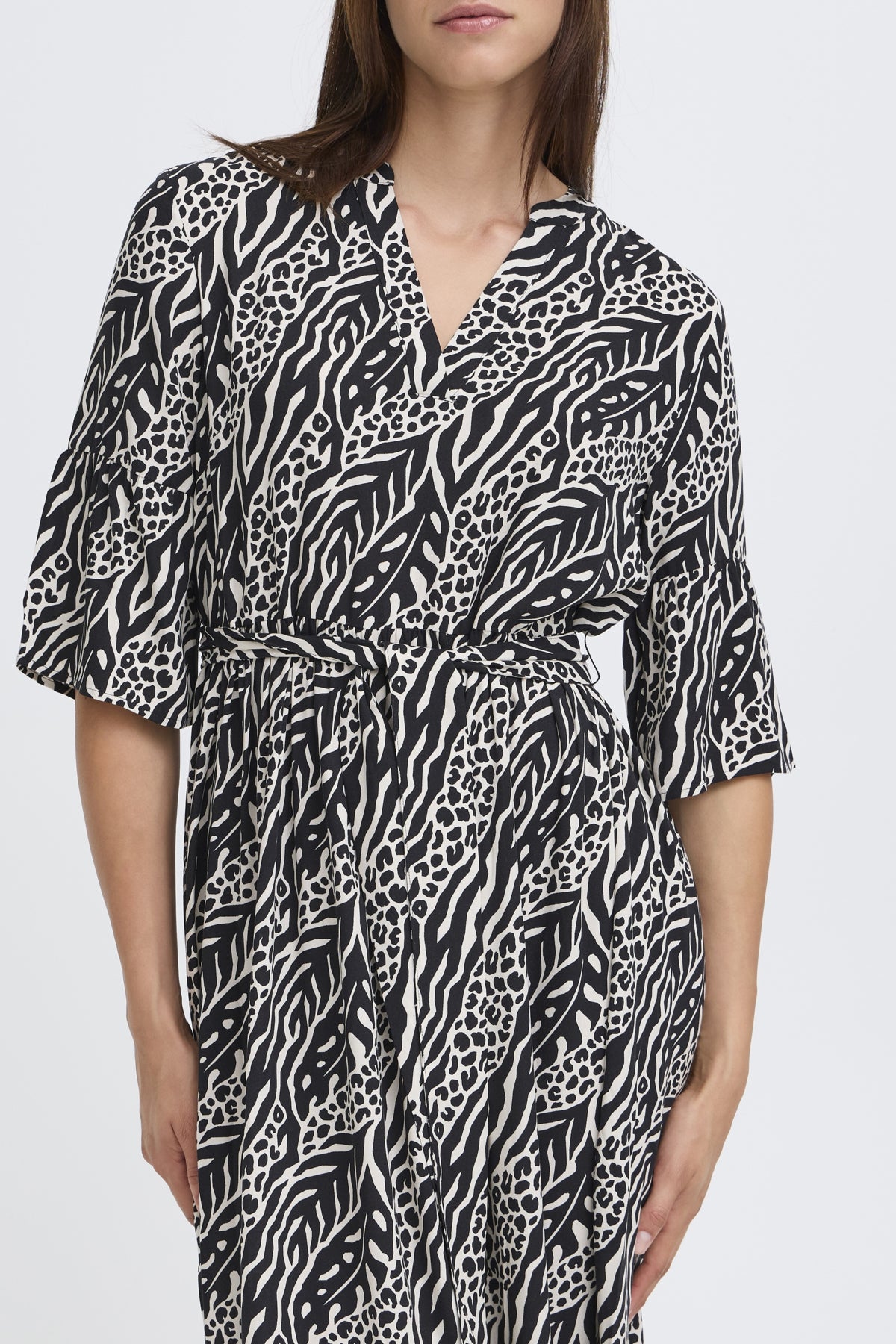 B Young JOELLA Long Dress - Nature Vibes Meteorite