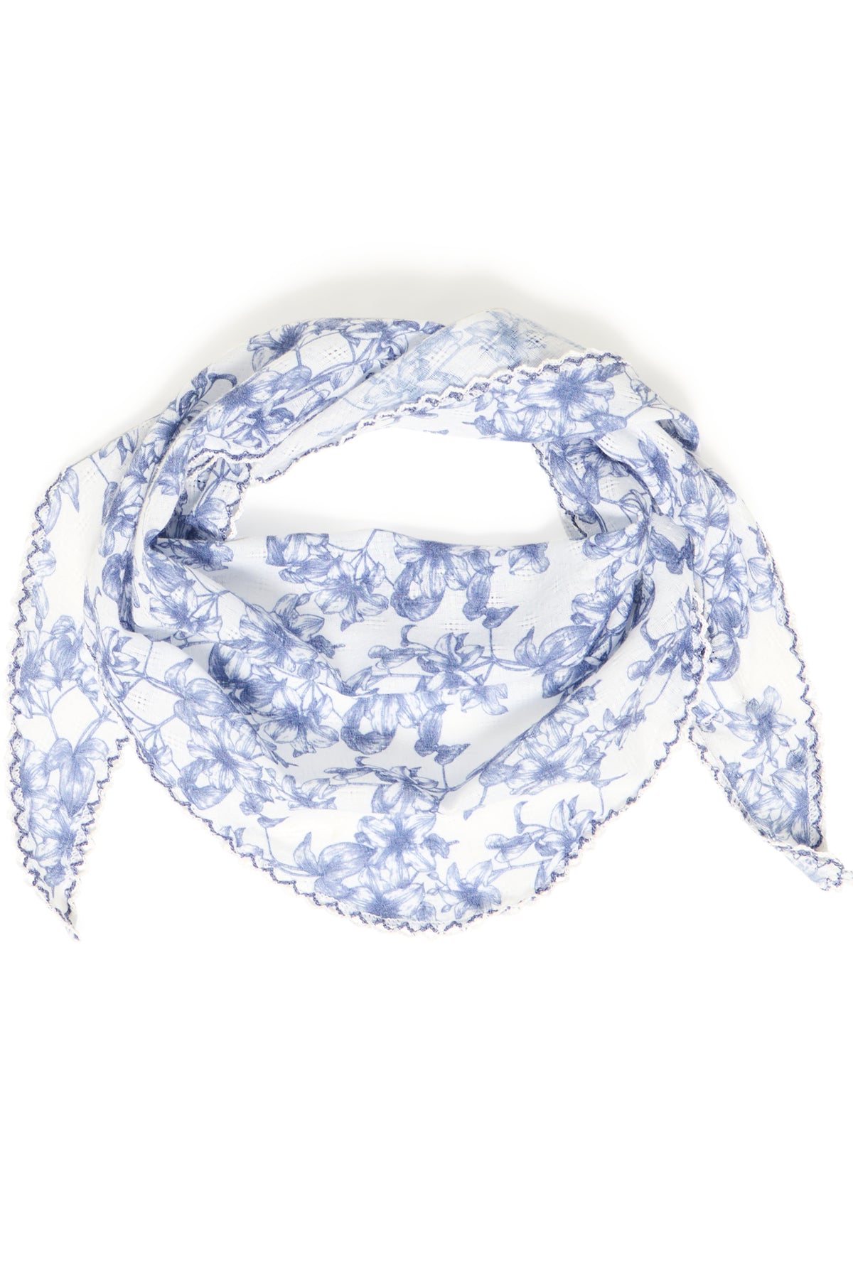 B Young VIVANTE Triangle Scarf - Spring Big Flowers Marsh