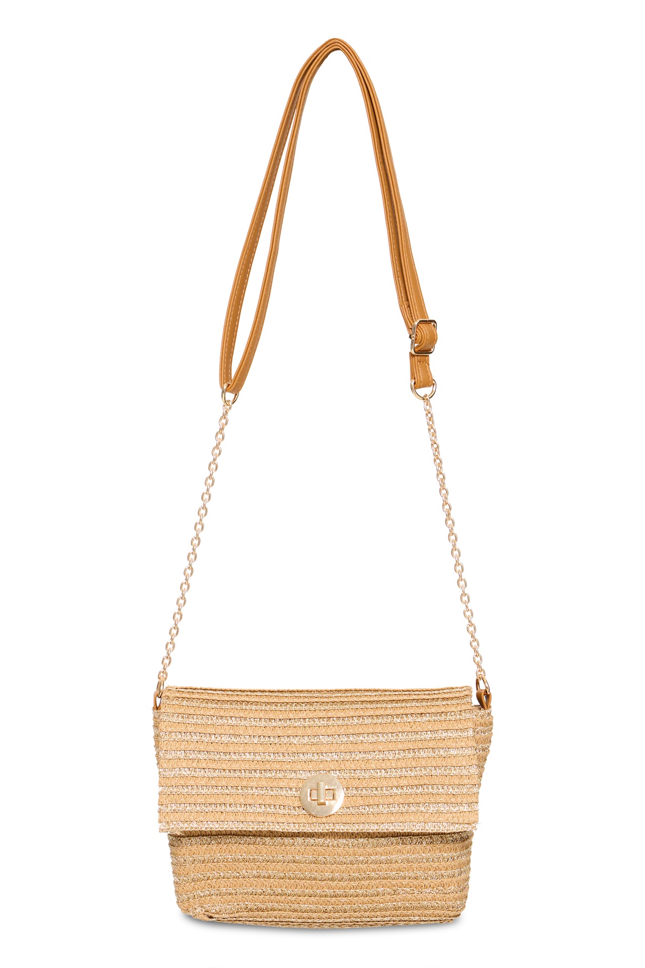 B Young VIESTA Shoulder Bag - Natural Medium Straw