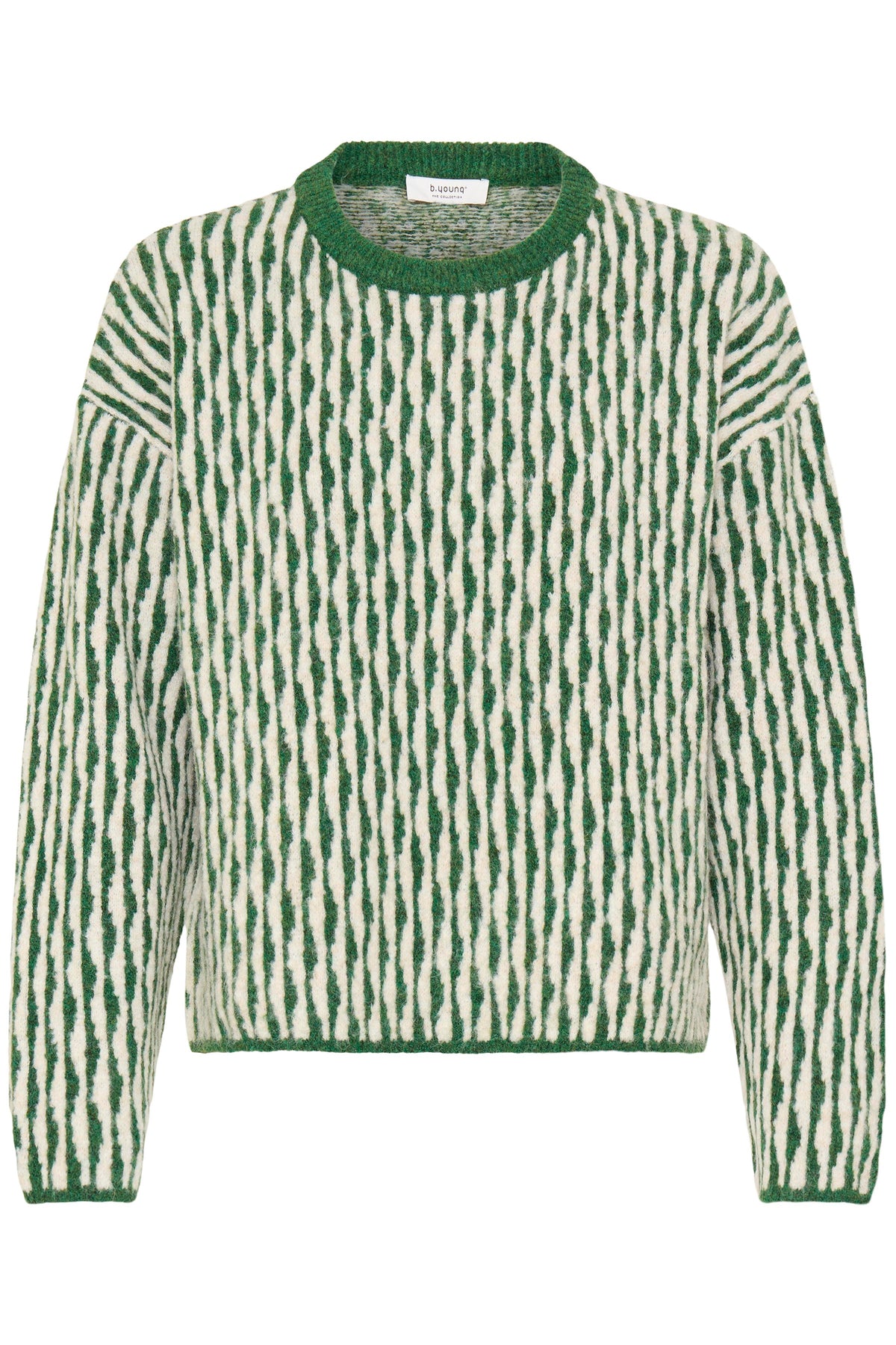 B Young OJULA Jumper - Artichoke Green Abstract