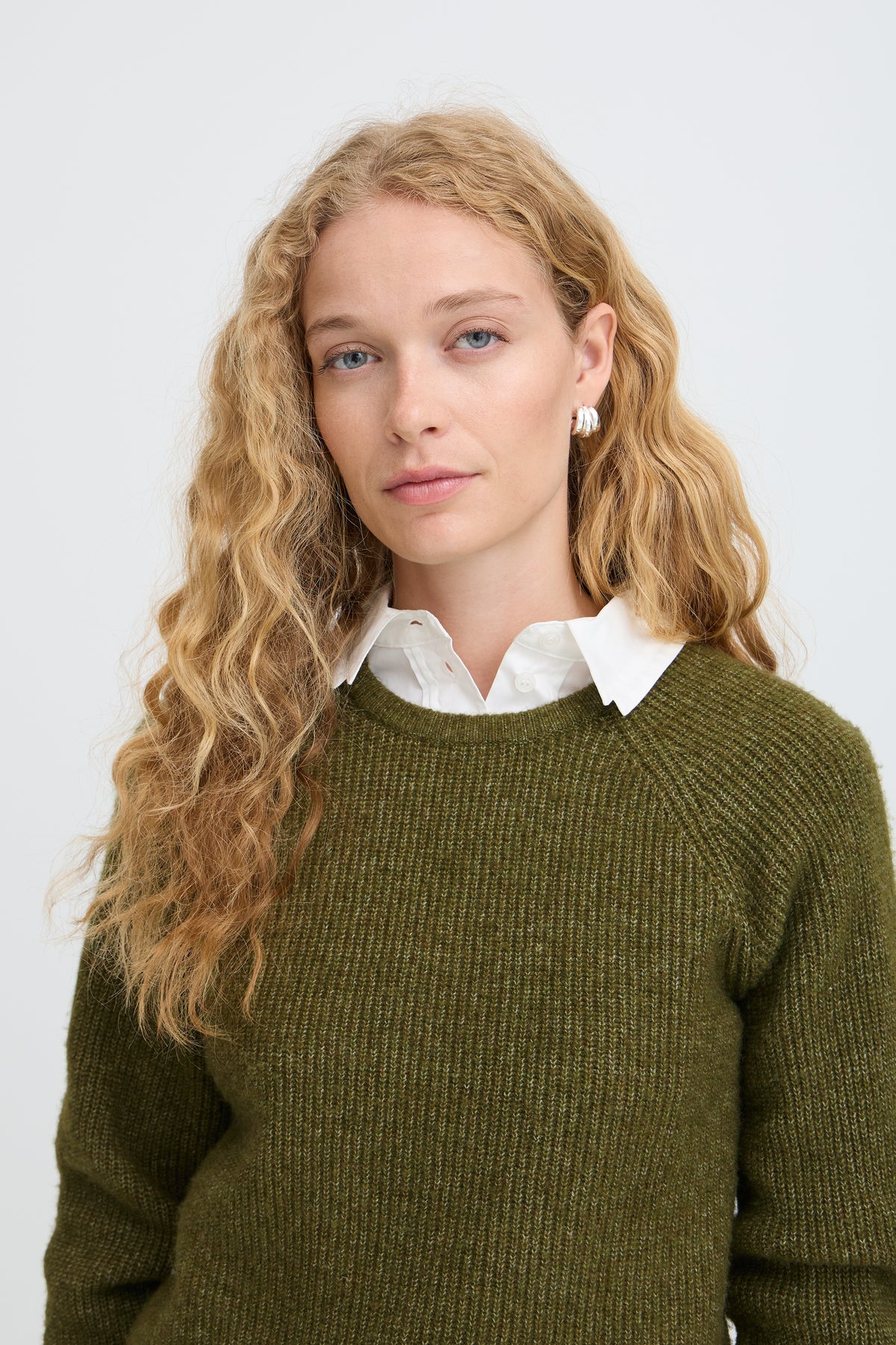 B Young OTAJA Jumper - Avocado Melange