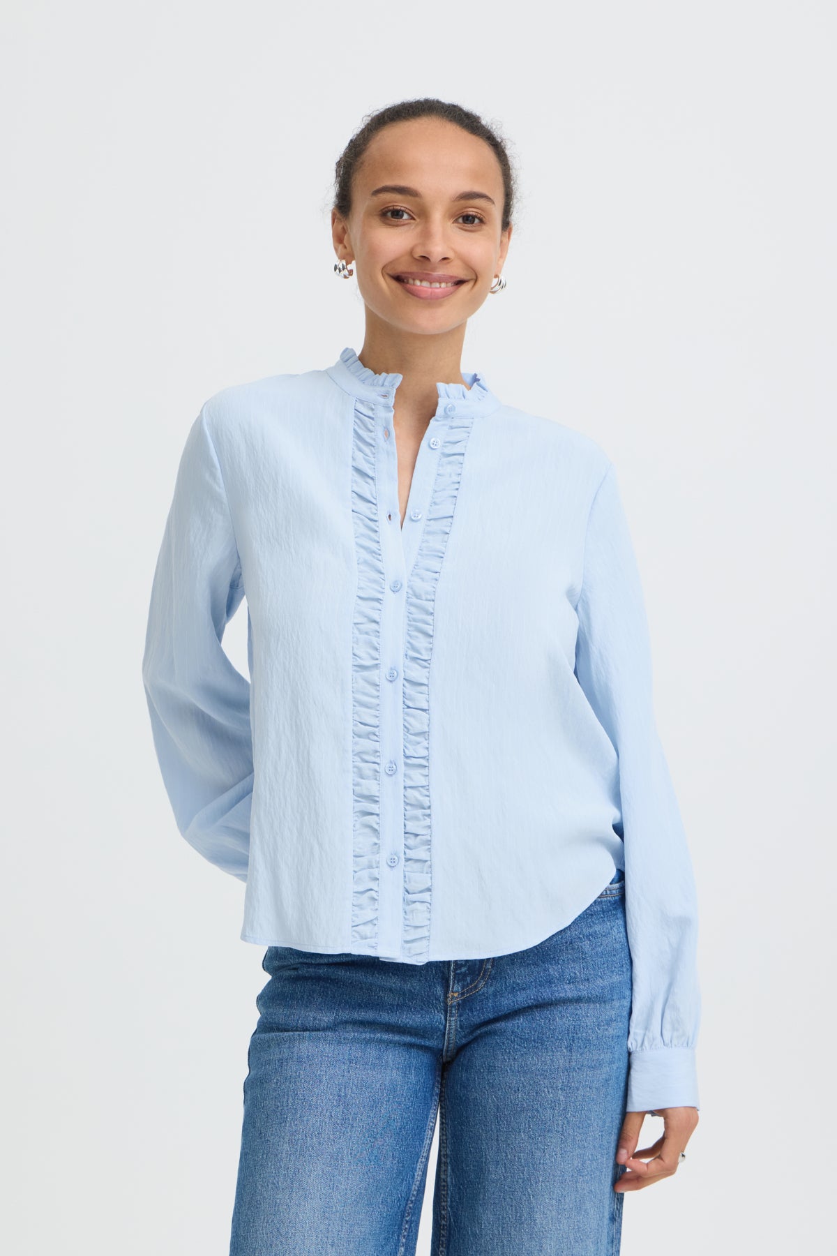 B Young FLAVIE Shirt - Chambray Blue