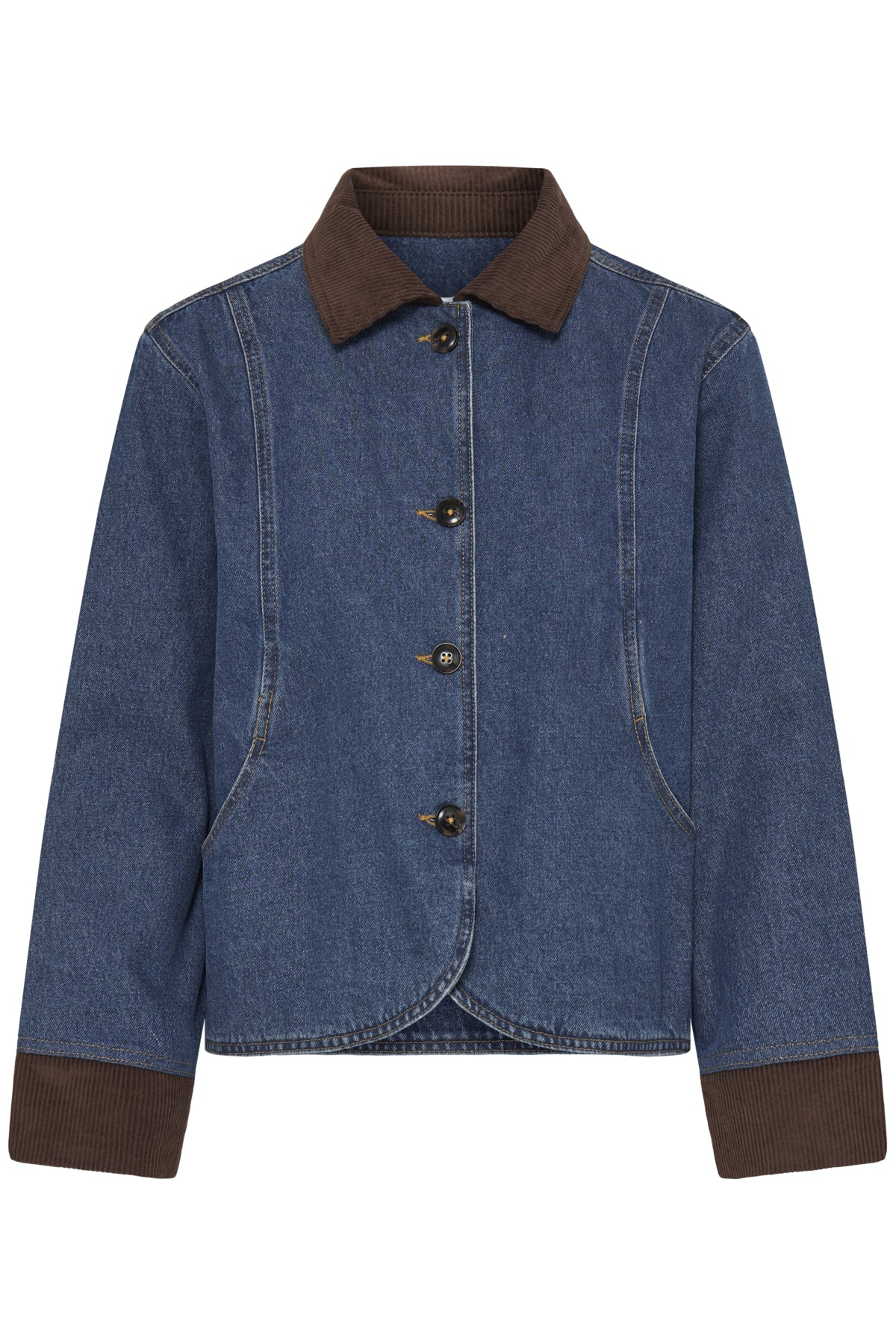 B Young KAMILO Jacket - Mid Blue Denim