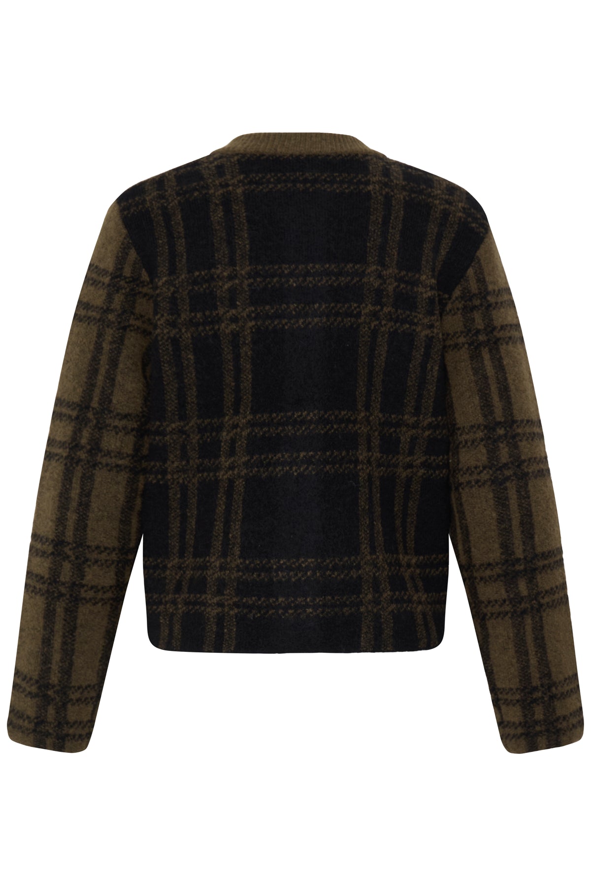 B Young ODELL Cardigan - Sepia Melange Check