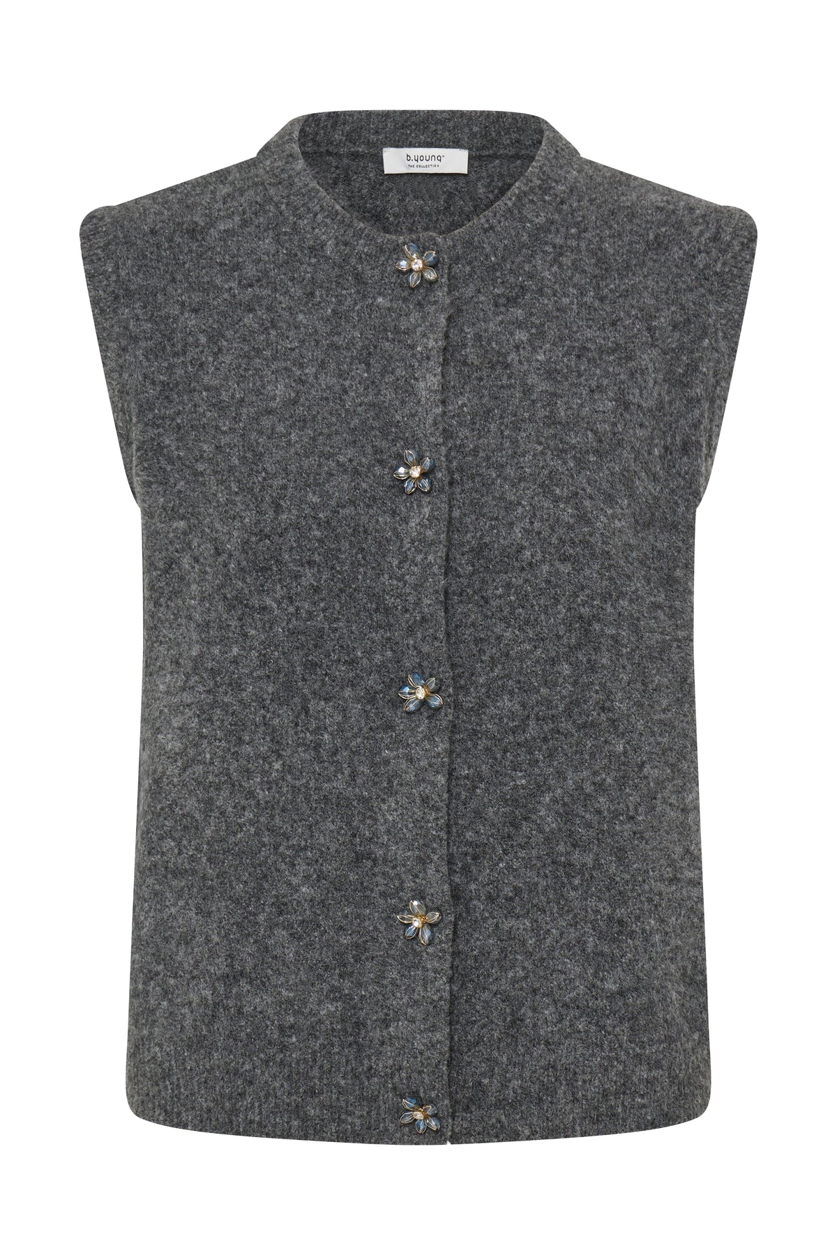 B Young OMEA Vest - Dark Grey Melange