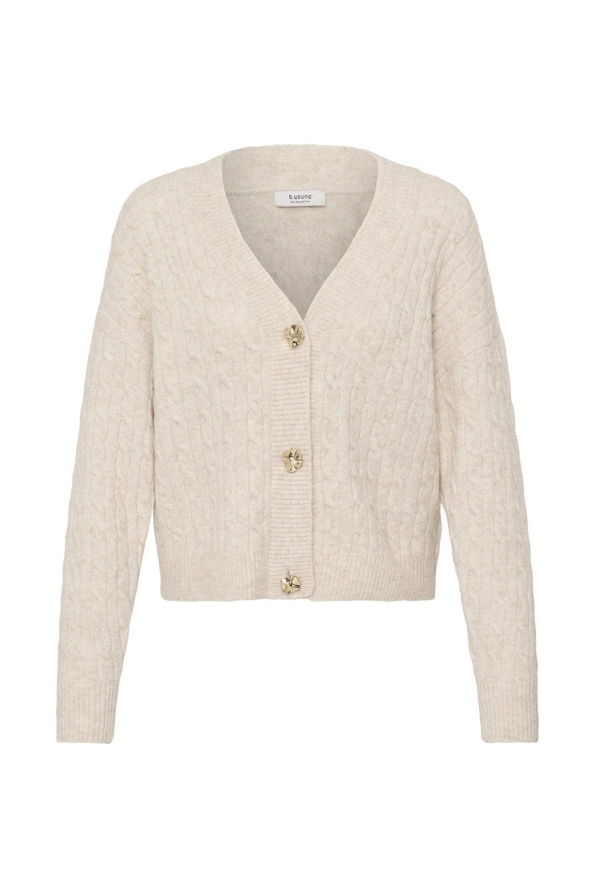 B Young MARGITE Cardigan - Birch Melange