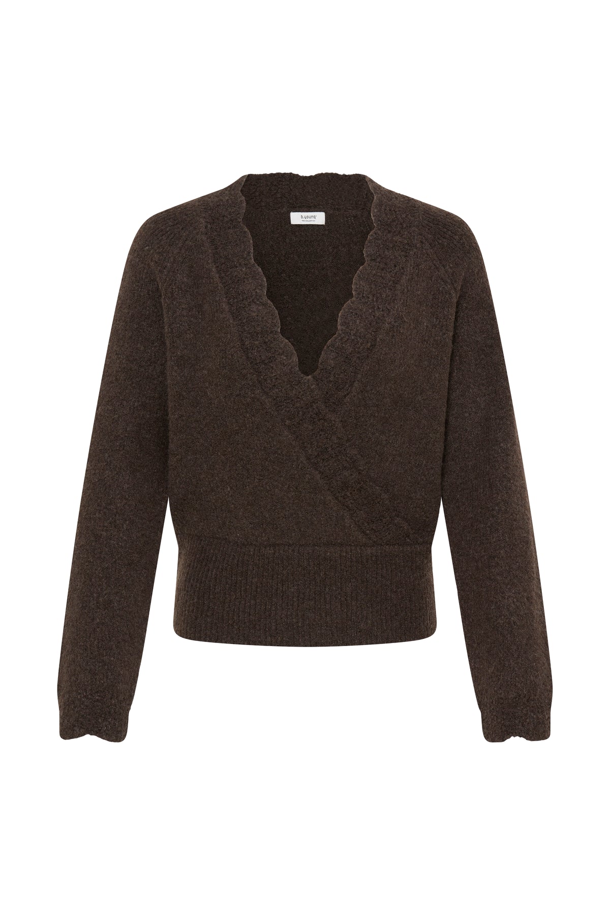 B Young Miel Wrap Jumper - Java Melange