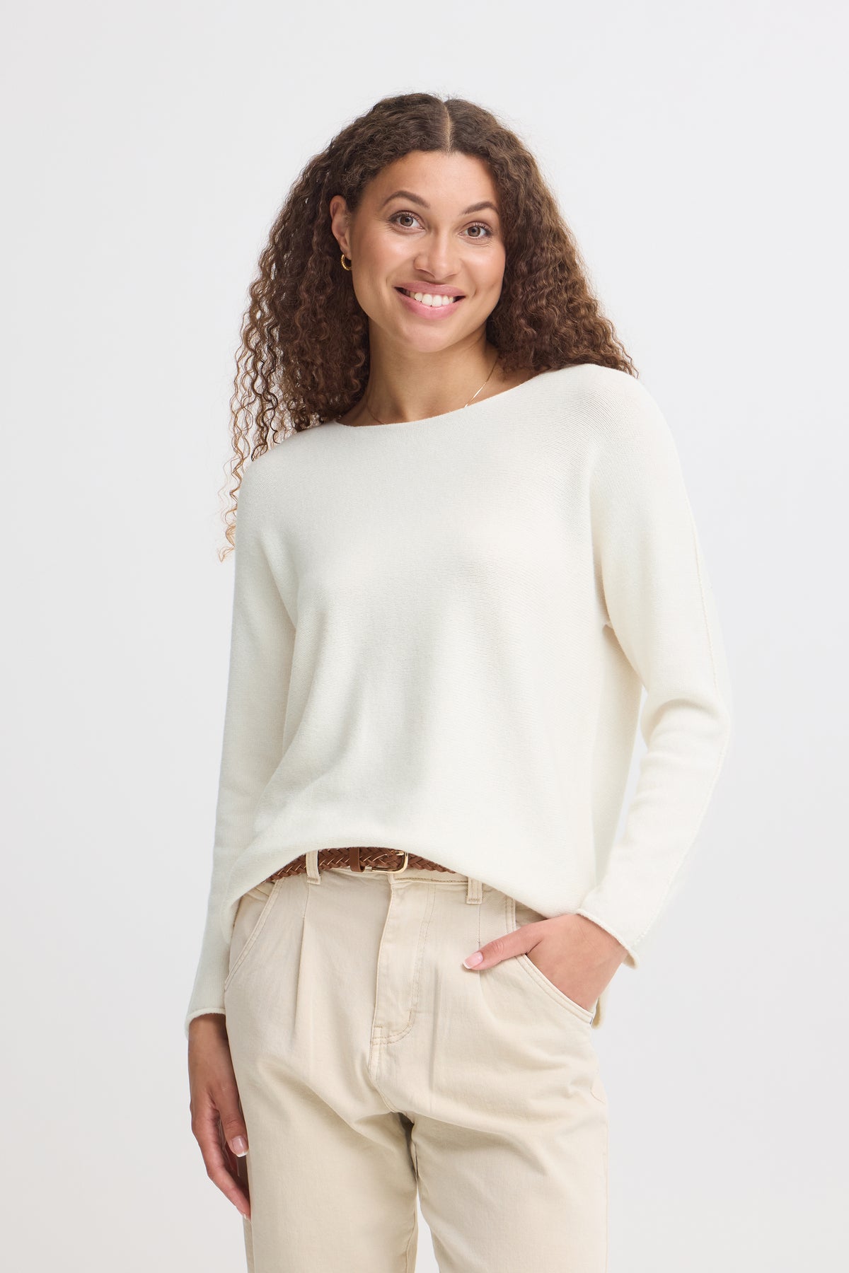 Sorbet Innova Antique White Knit Jumper
