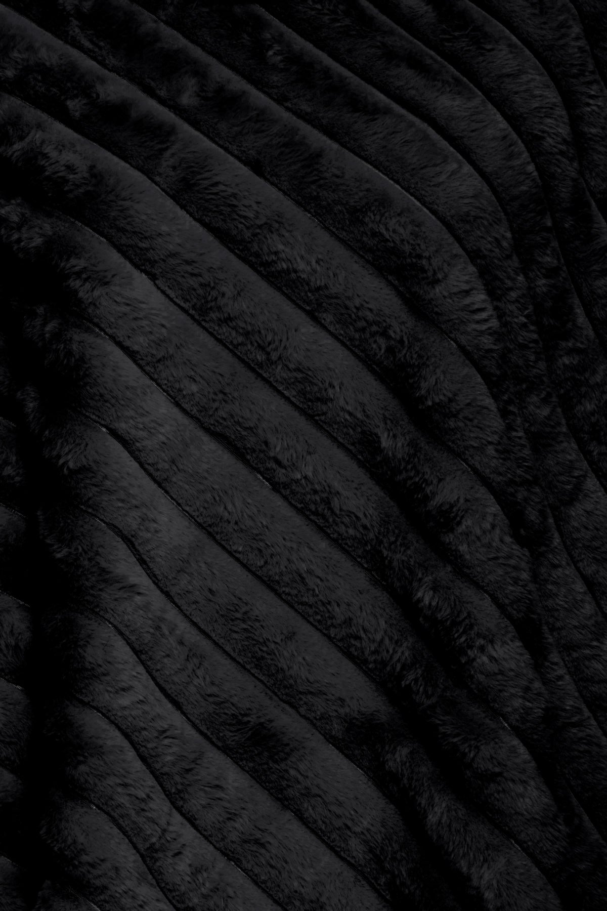 Sorbet Fake Fur Danio Poncho - Black